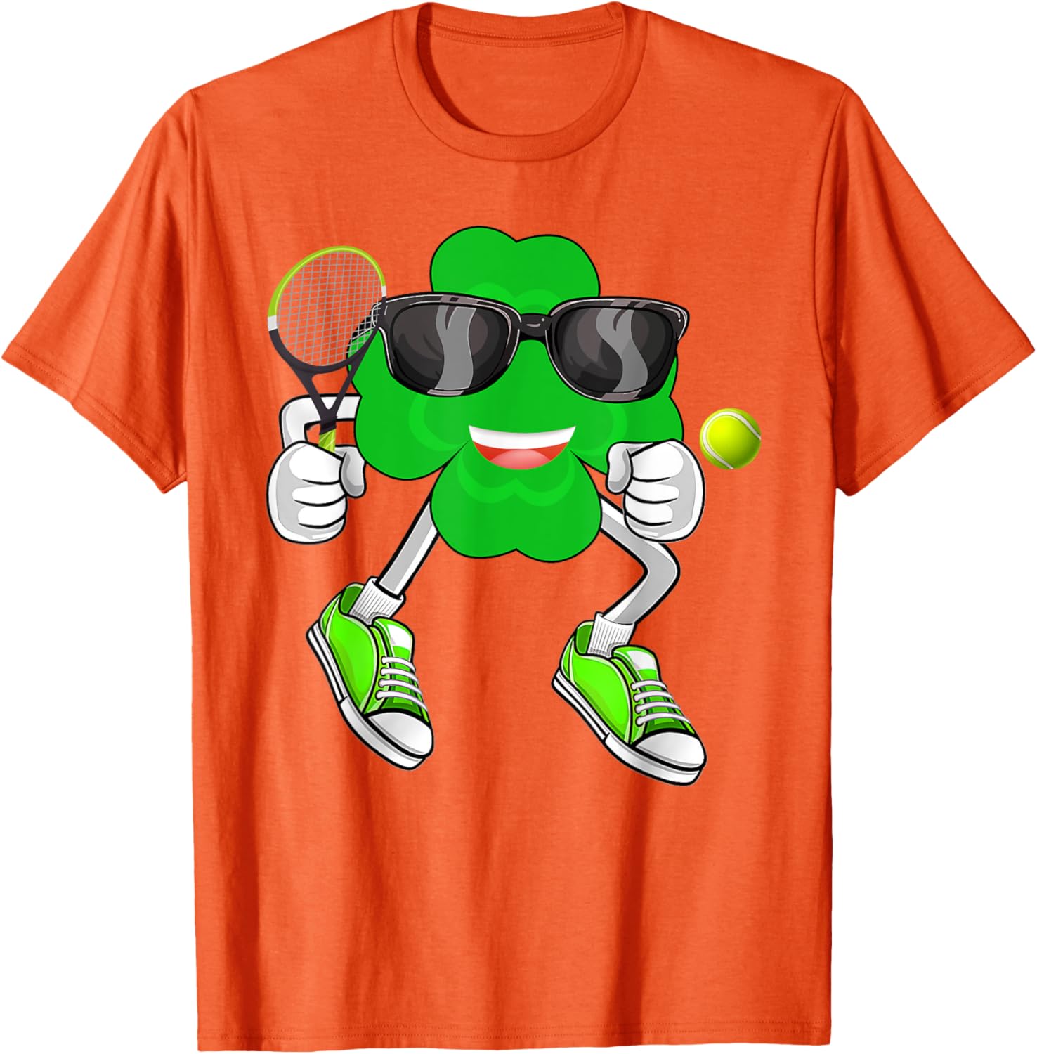 Shamrock Tennis Leprechaun Hat St. Patrick's Day T-Shirt for Boys - 10