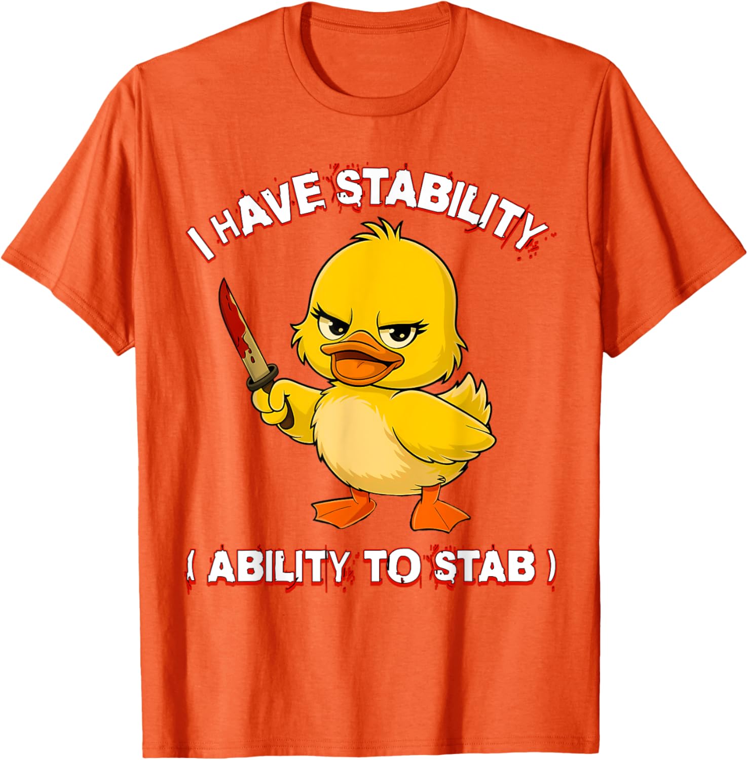Funny Sarcastic Stability Ability Duck Meme T-Shirt for Unique Style - 29