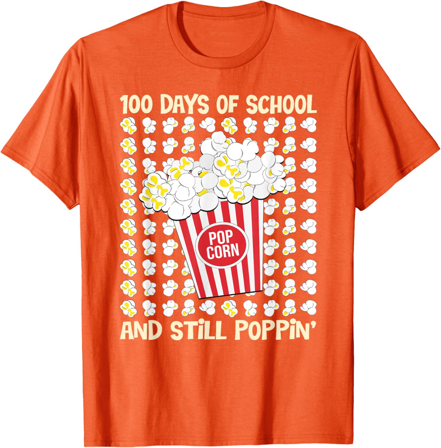 100 Days of School Loving Popcorn T-Shirt for Kids and Adults - 14