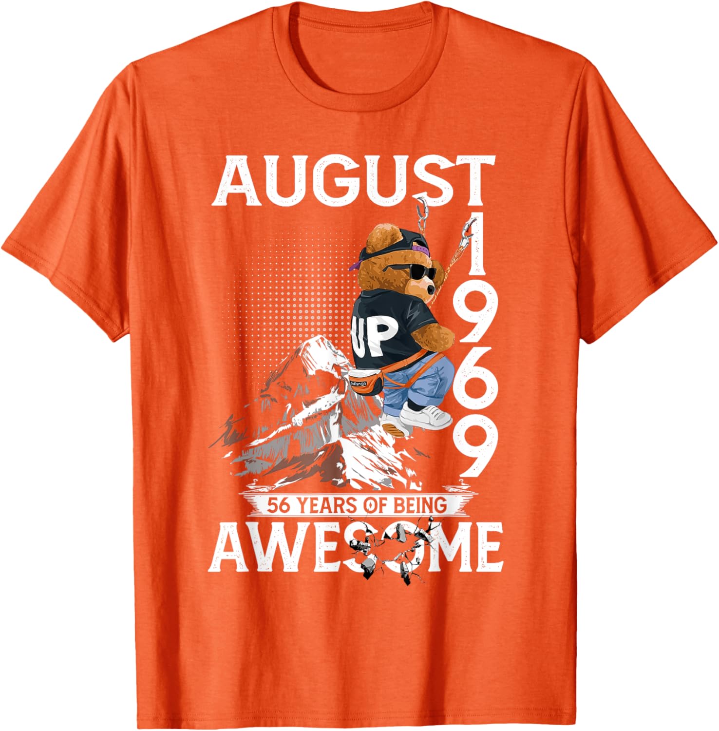 56th Birthday Bear Legends August 1969 T-Shirt for Men Gifts - 21