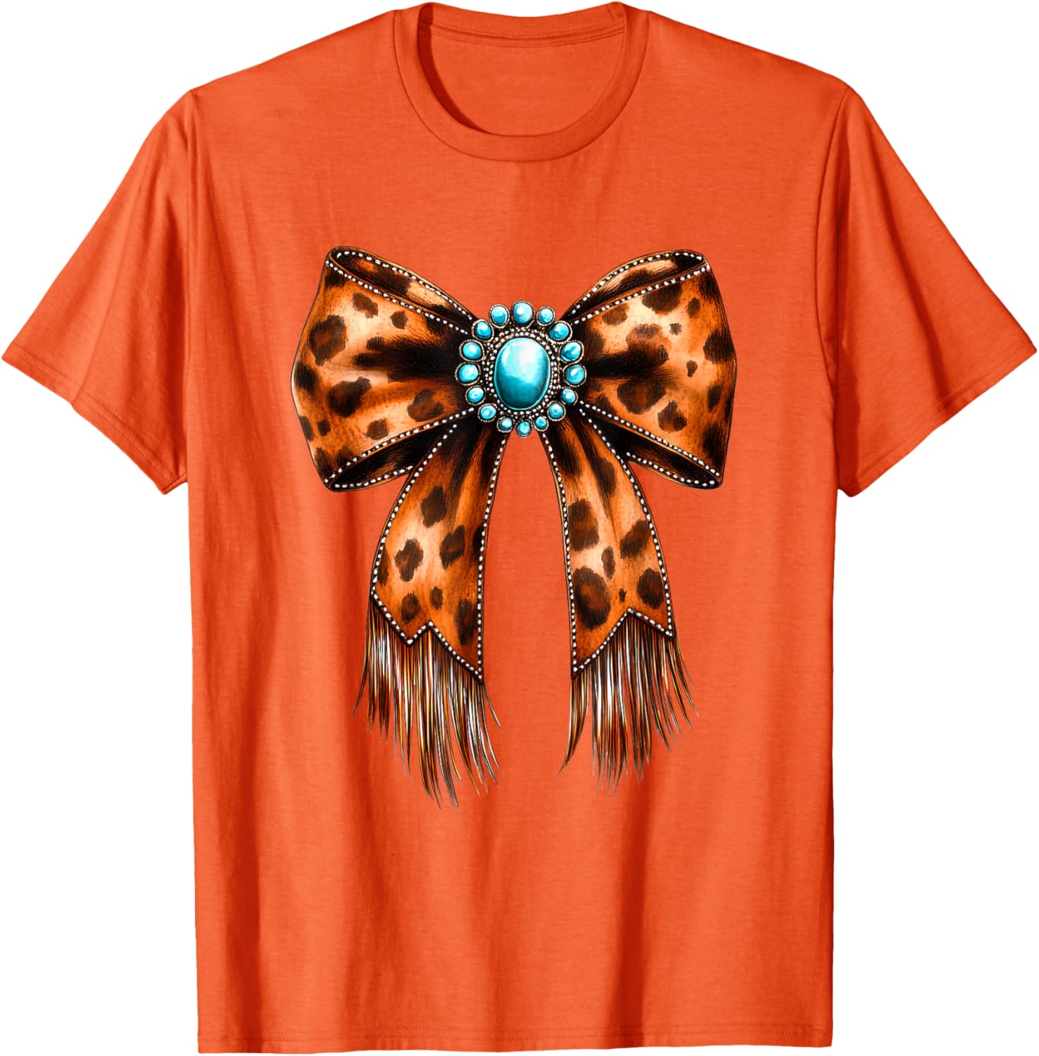 Coquette Cowgirl Leather Bow Western T-Shirt for Girls and Women - 6