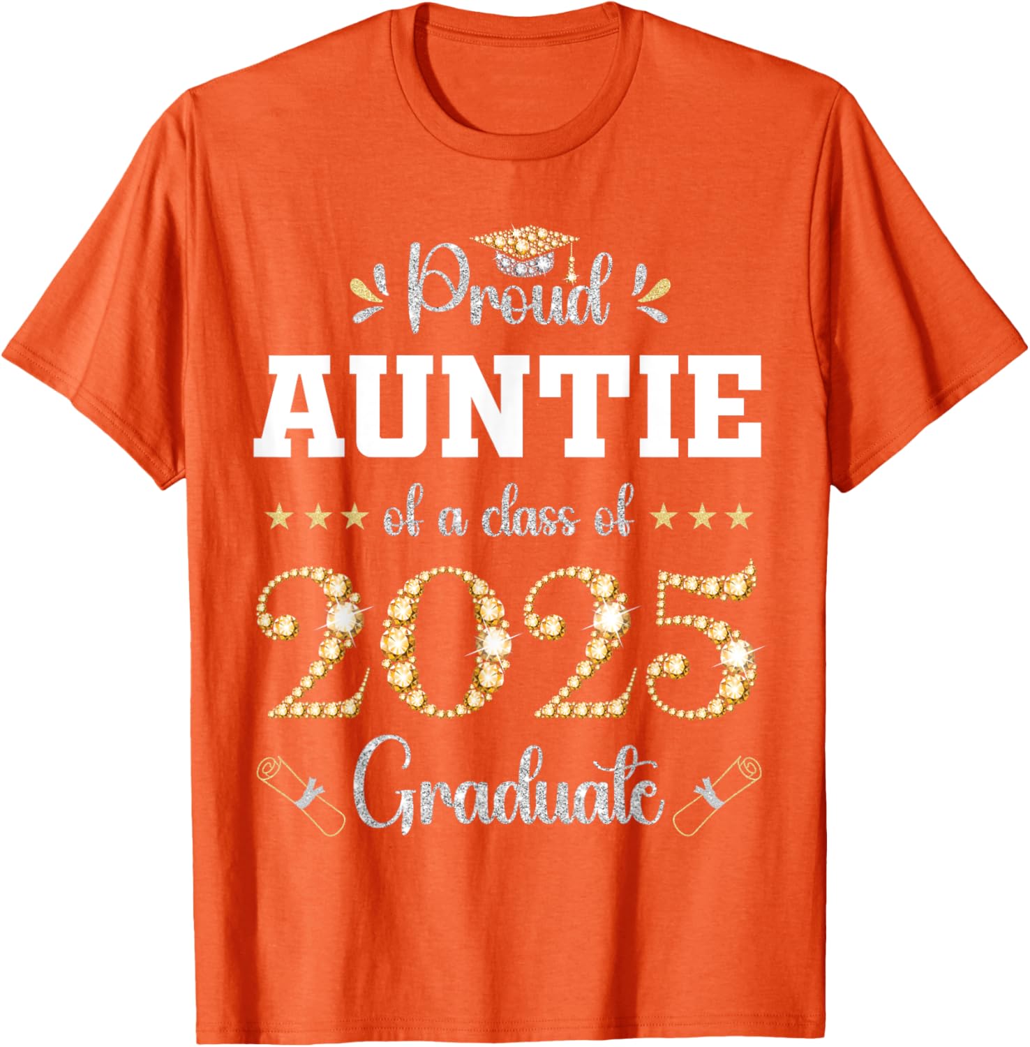 Proud Auntie of 2025 Graduate Graduation T-Shirt for Celebrating Achievements - 17