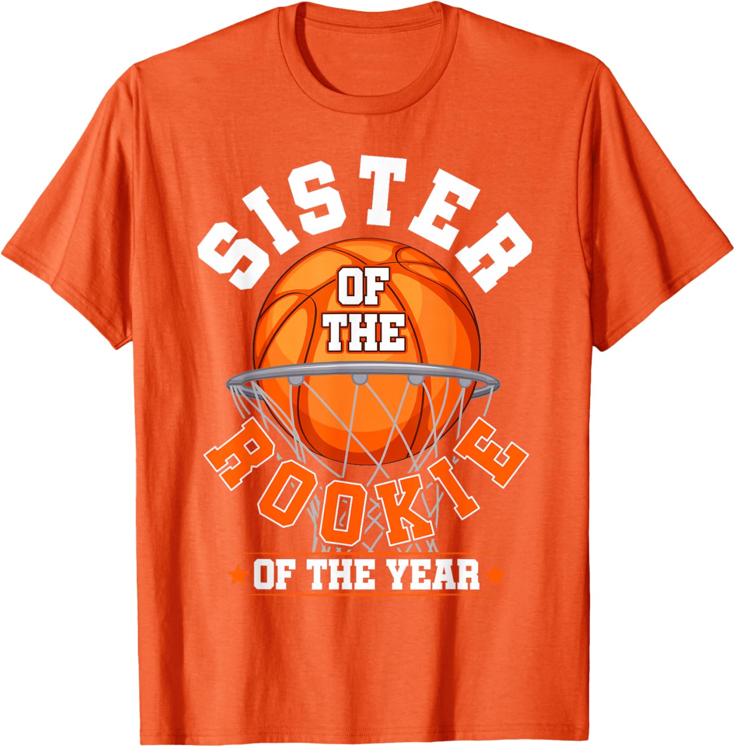 Adorable Sister of Rookie 1st Birthday Basketball Family Matching T-Shirt - 7
