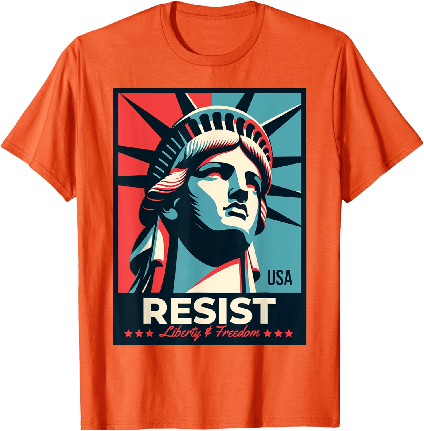 Resist T-Shirt with Statue of Liberty Design - Stylish Activist Apparel - 22