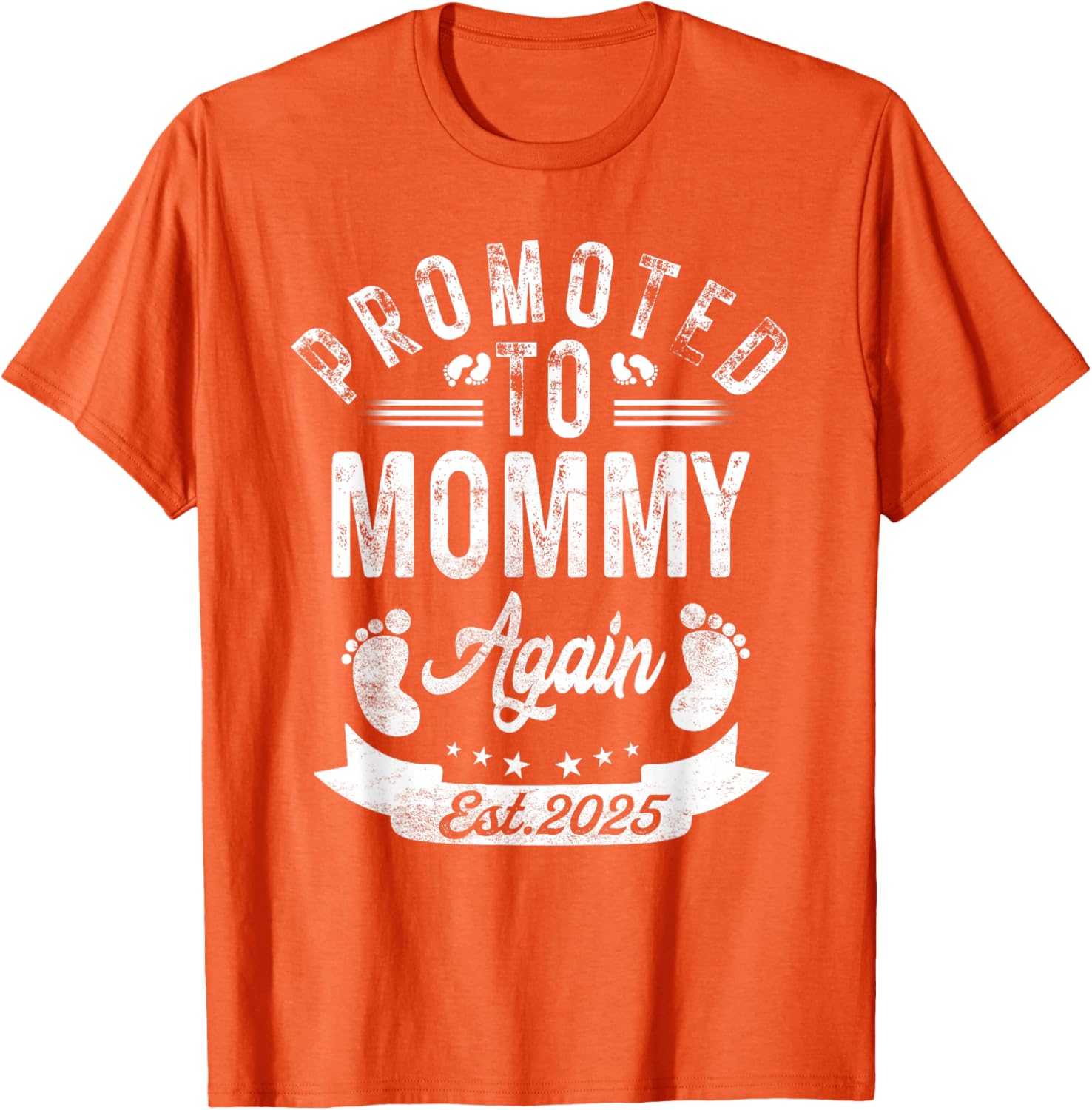 Promoted To Mommy Again EST 2025 Cute Pregnancy Announcement T-Shirt - 4