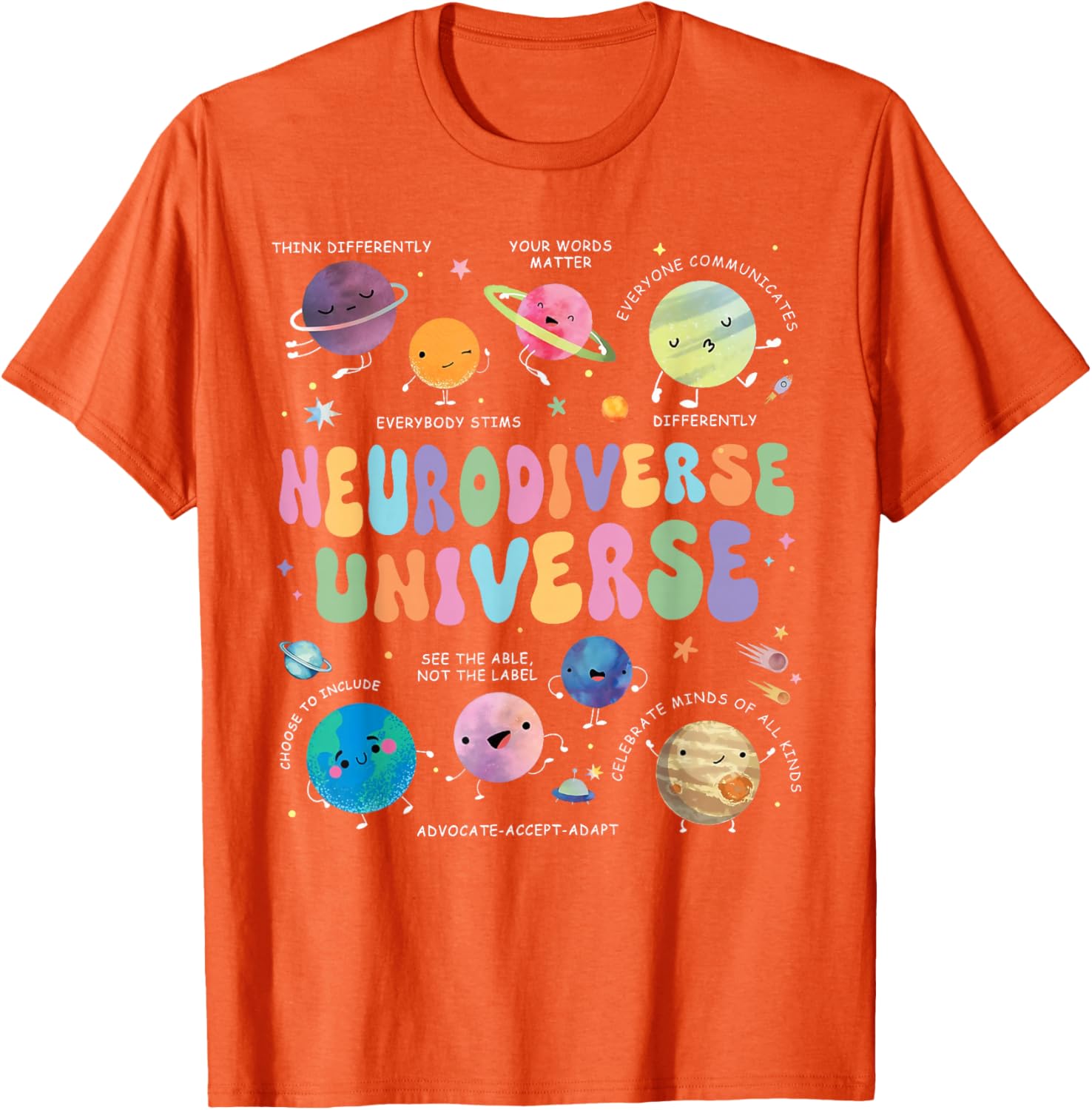 Neurodiverse Universe Autism Awareness T-Shirt for Understanding and Acceptance - 4