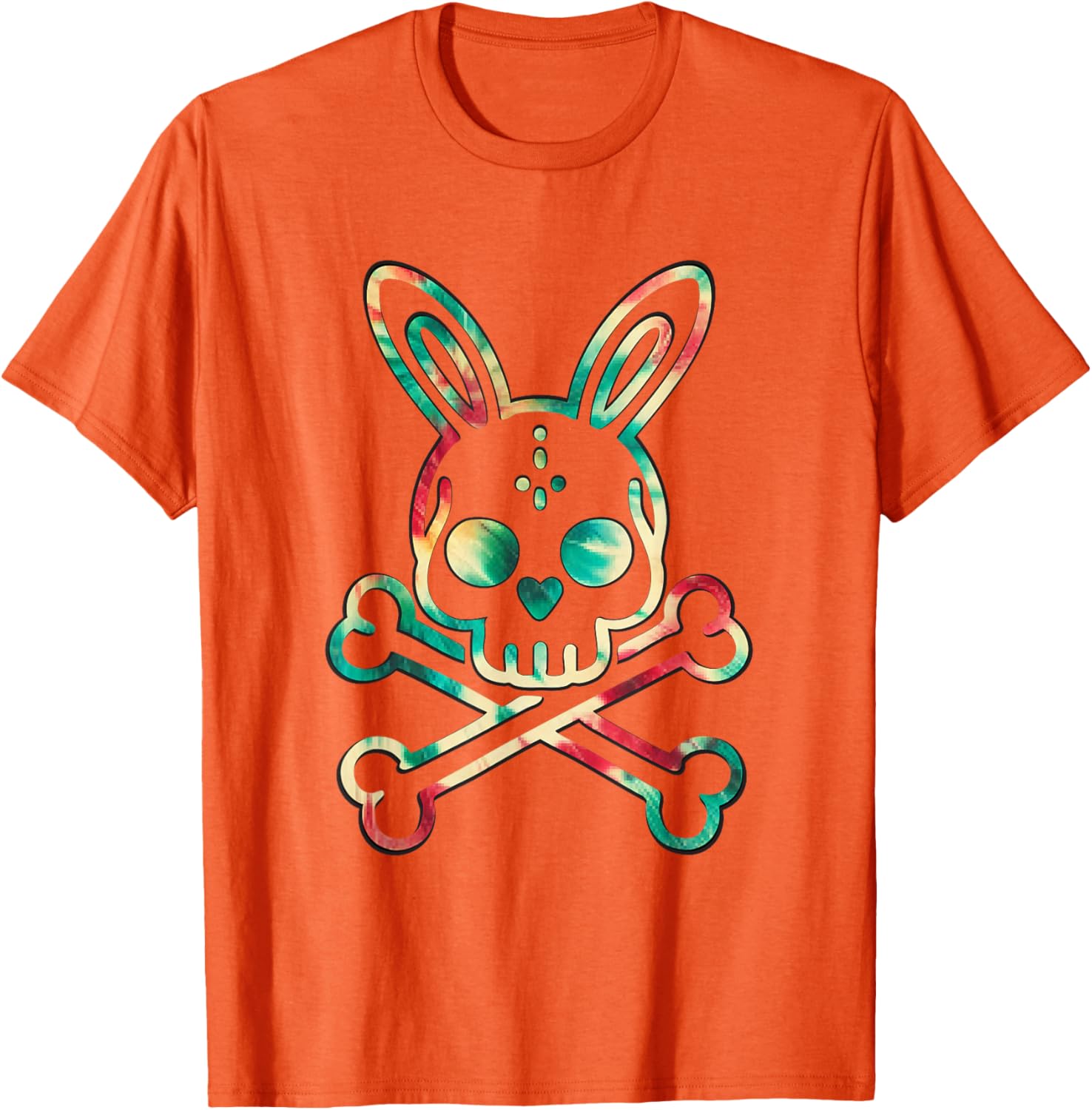 Tie Dye Bunny Skull Rabbit Skeleton Men’s T-Shirt for Unique Style - 13