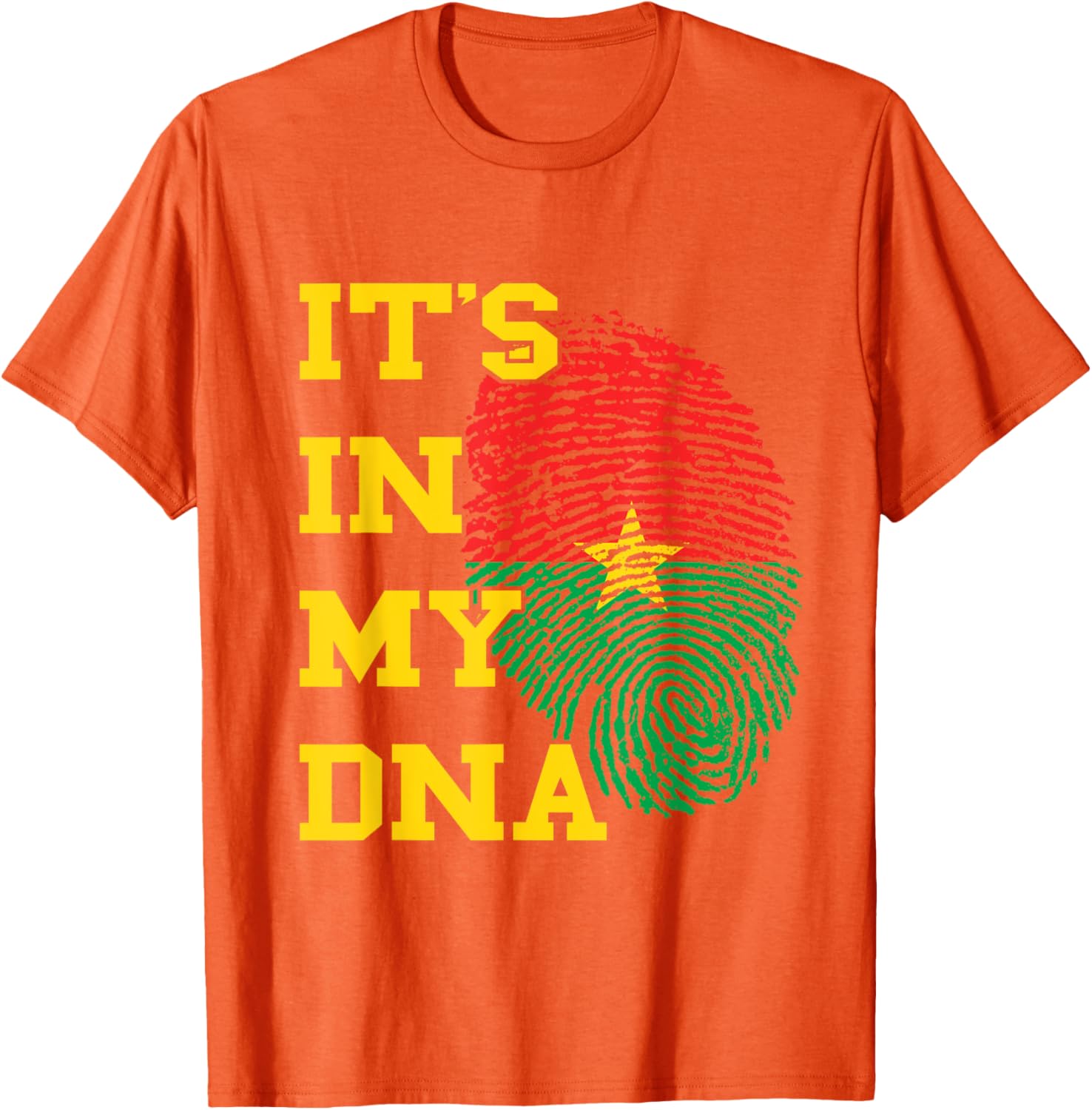 Burkina Faso It's In My DNA Flag Thumbmark T-Shirt for Proud Fans - 17