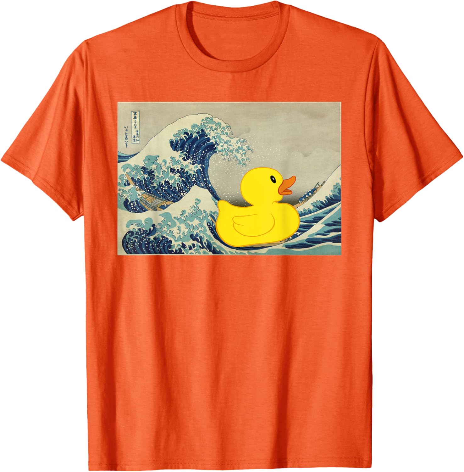 Rubber Duck on Great Wave T-Shirt – Fun and Unique Beachwear Style - 11
