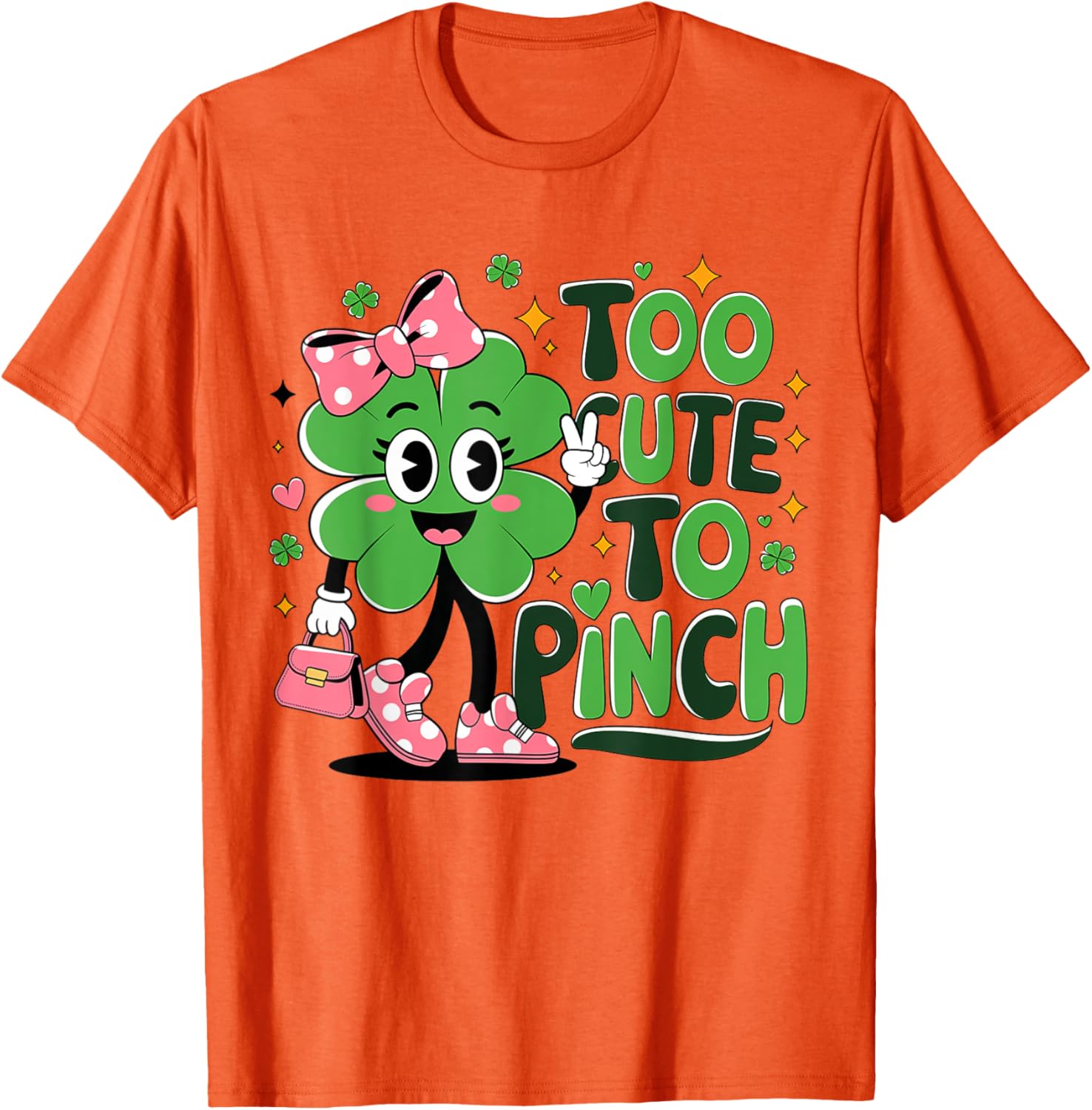 Too Cute To Pinch St Patrick's Day Girls T-Shirt for Festive Fun - 1