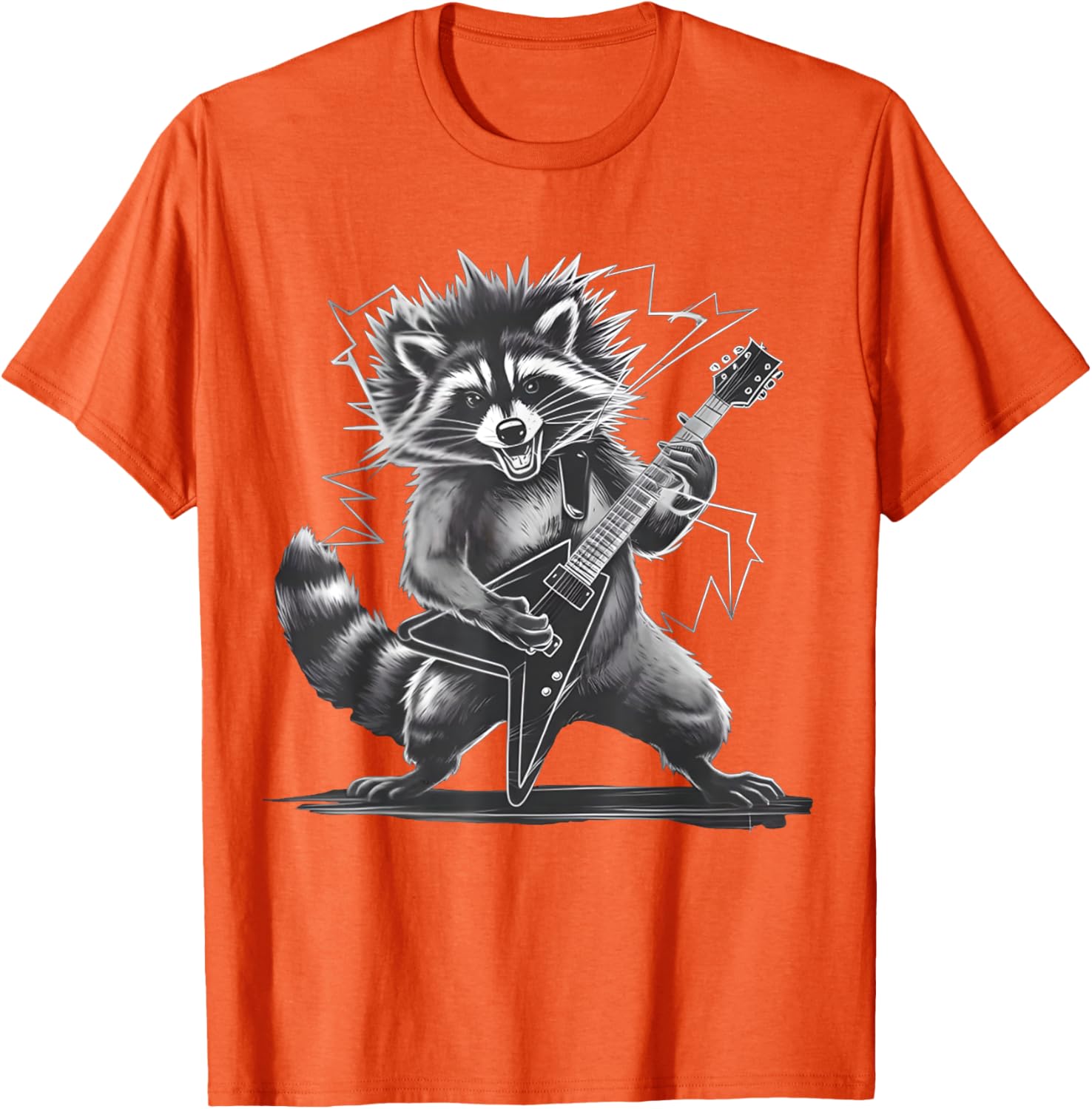Funny Raccoon Rock and Roll T-Shirt for Men, Women, and Kids - 14