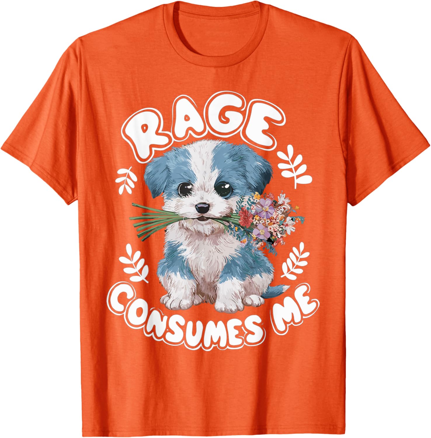 Cute Puppy Rage Cat Meme T-Shirt for Men and Women - Funny Gift Idea - 12