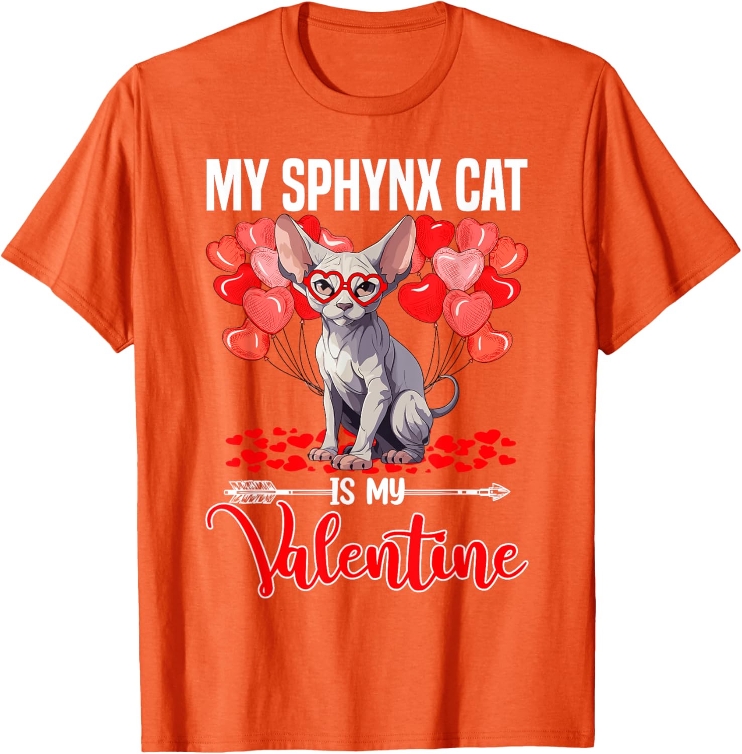 Cute Sphynx Cat Valentine T-Shirt for Boys and Girls - Perfect Gift! - 10