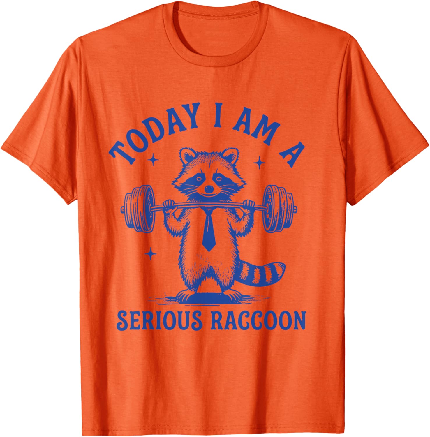 Funny Serious Raccoon Lifting Weights T-Shirt for Animal Lovers - 1