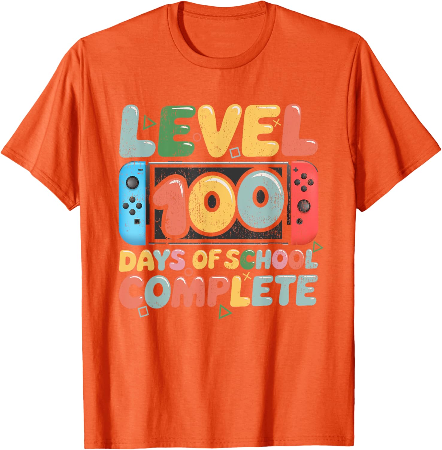 Level 100 Days of School Complete Video Game Kids T-Shirt for Fun Learning - 1