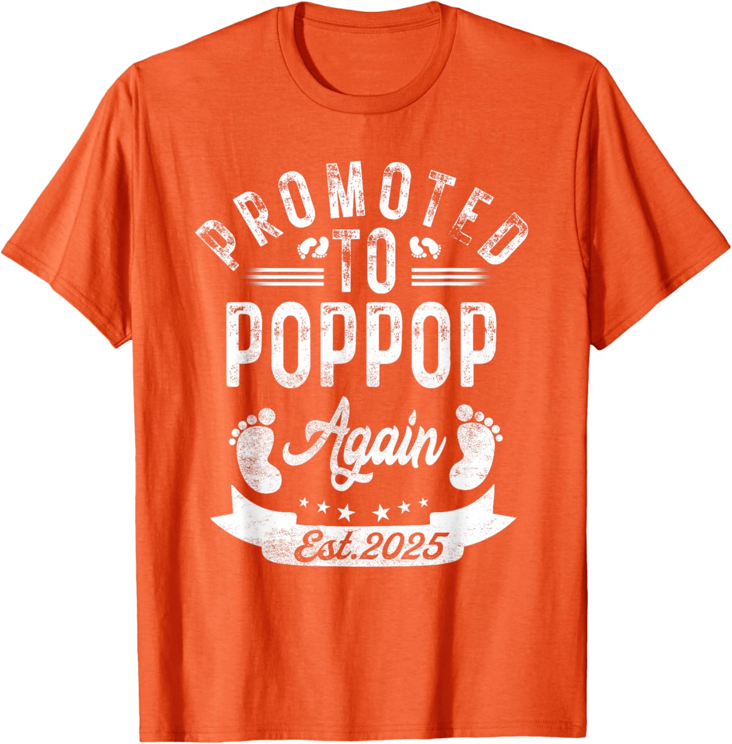 Promoted To Poppop Again EST 2025 Cute Pregnancy Announcement T-Shirt - 18