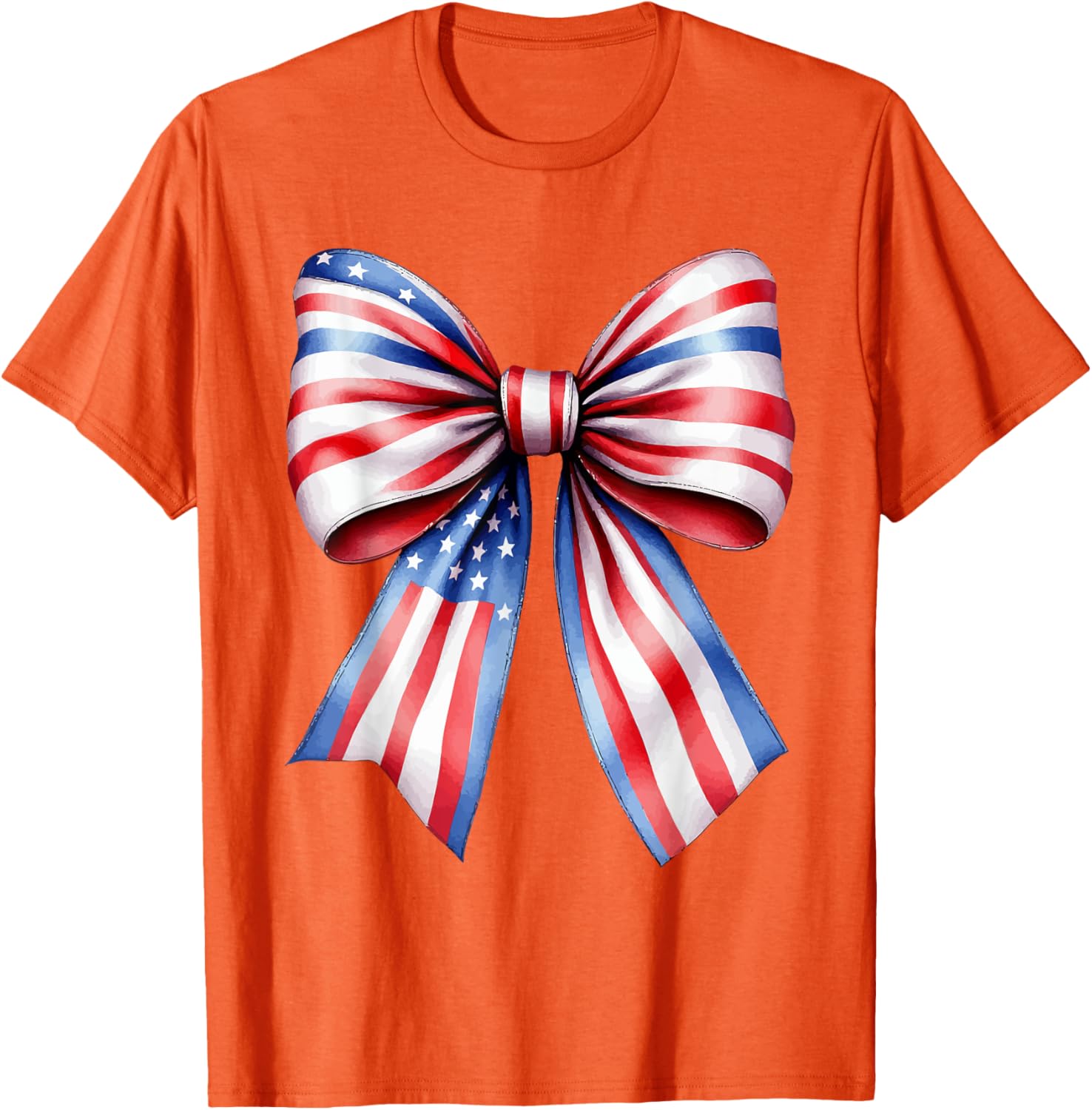 Patriotic USA Bow Tee for July 4th and Memorial Day Celebrations - 15