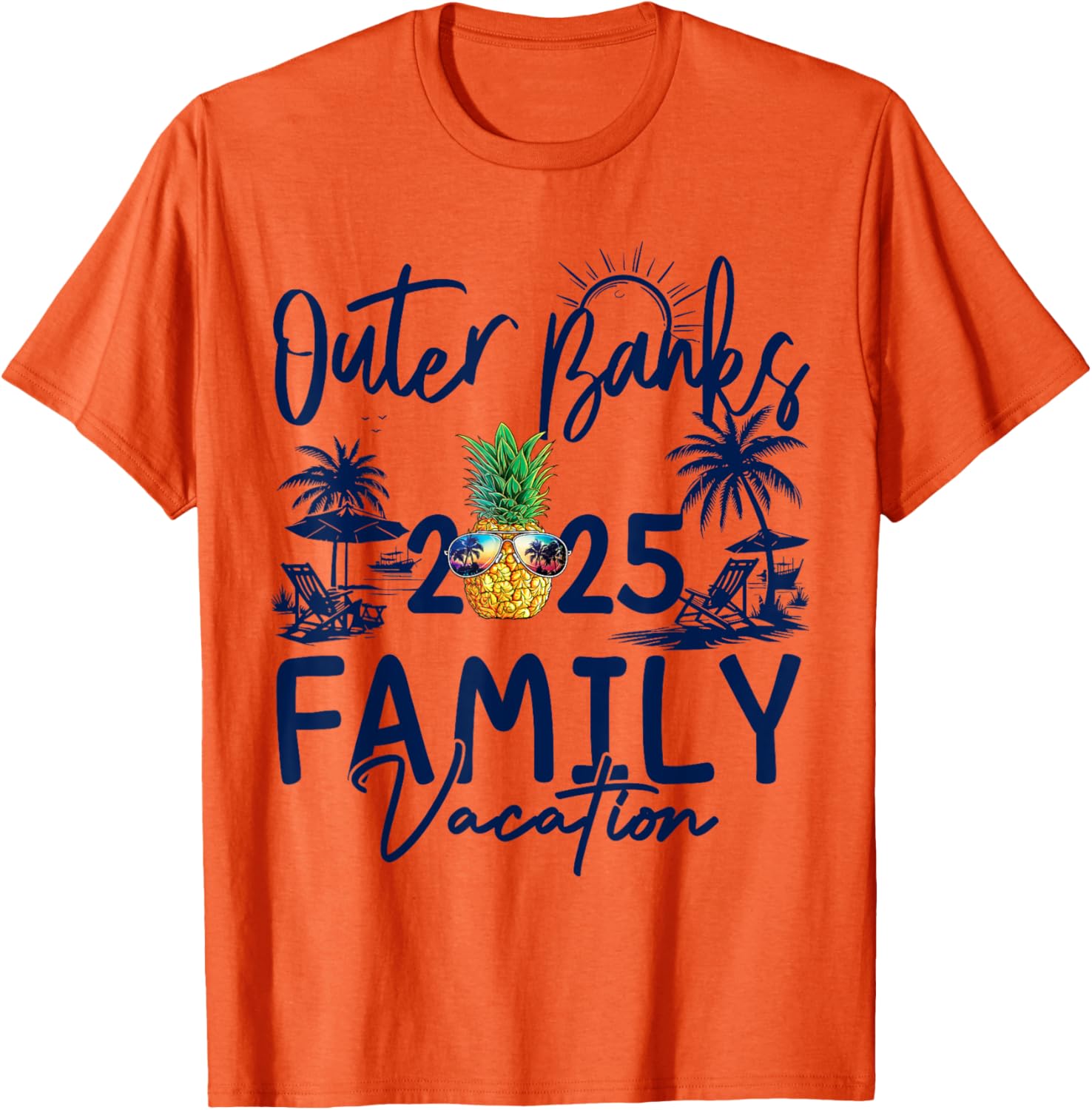 Family Matching Outer Banks 2025 Pineapple Vacation T-Shirt for Fun - 2