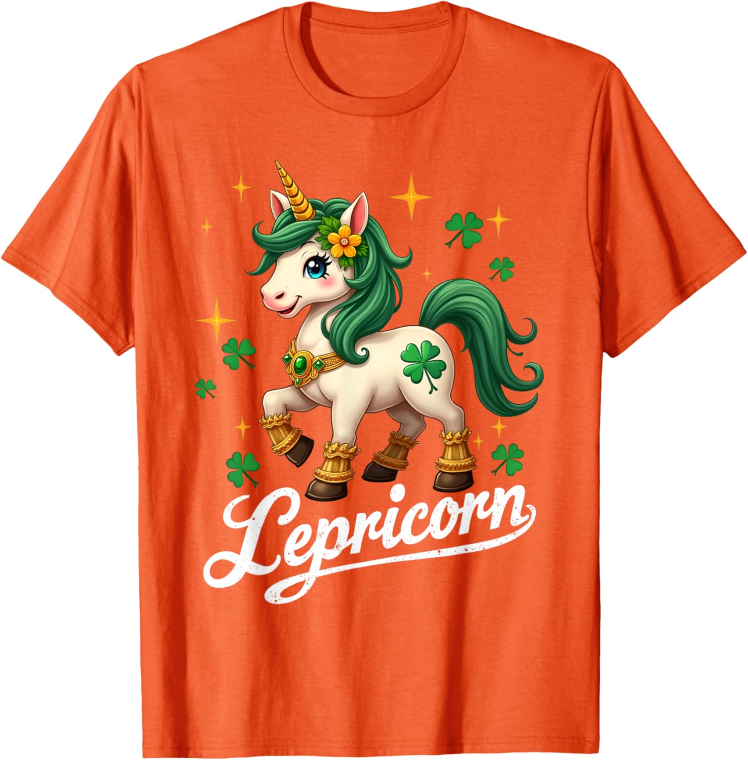 Cute St Patricks Day Unicorn T-Shirt for Girls - St Patty's Style - 21