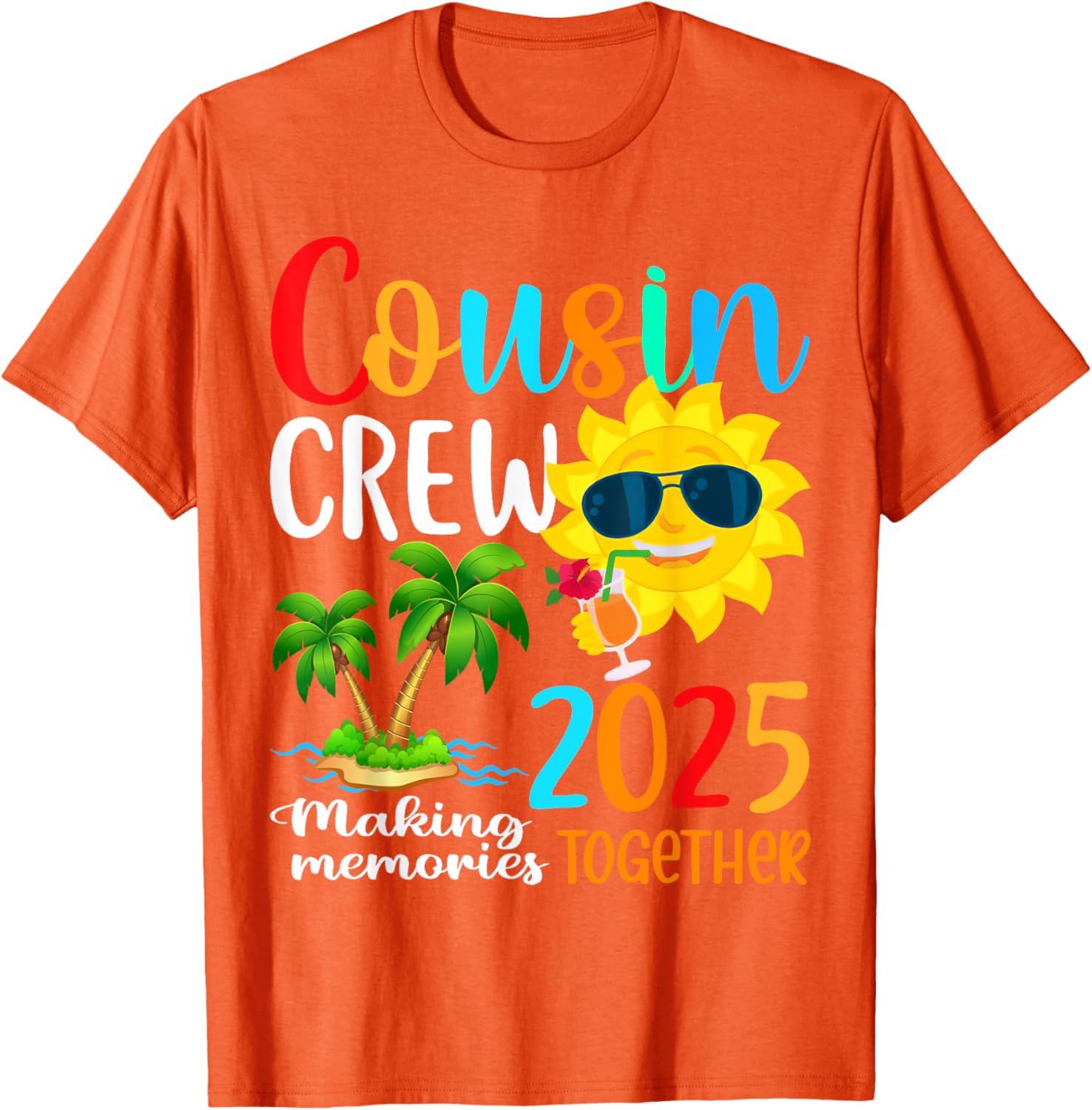 Cousin Crew 2025 Summer Beach Family Matching T-Shirt for Fun Vacations - 1