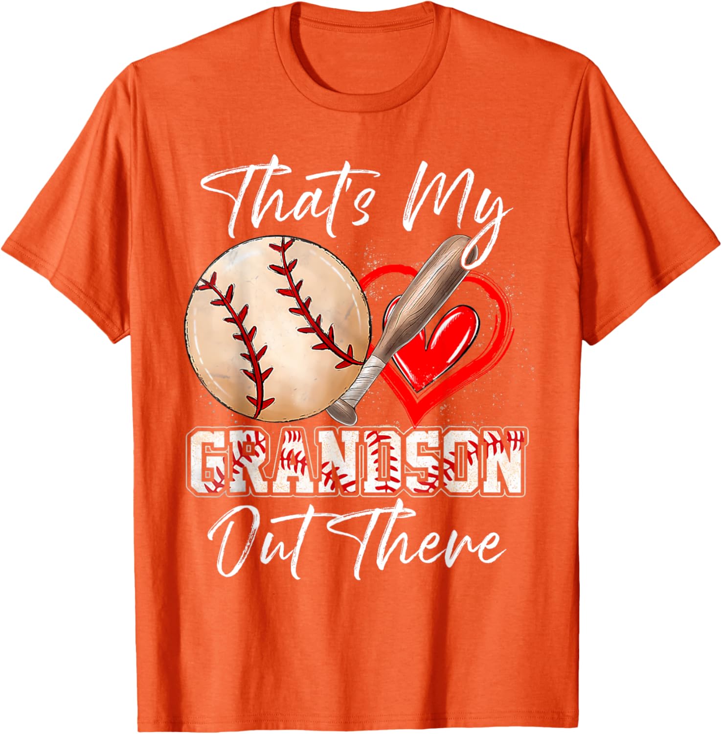 Funny That's My Grandson Out There Baseball T-Shirt for Grandparents - 21