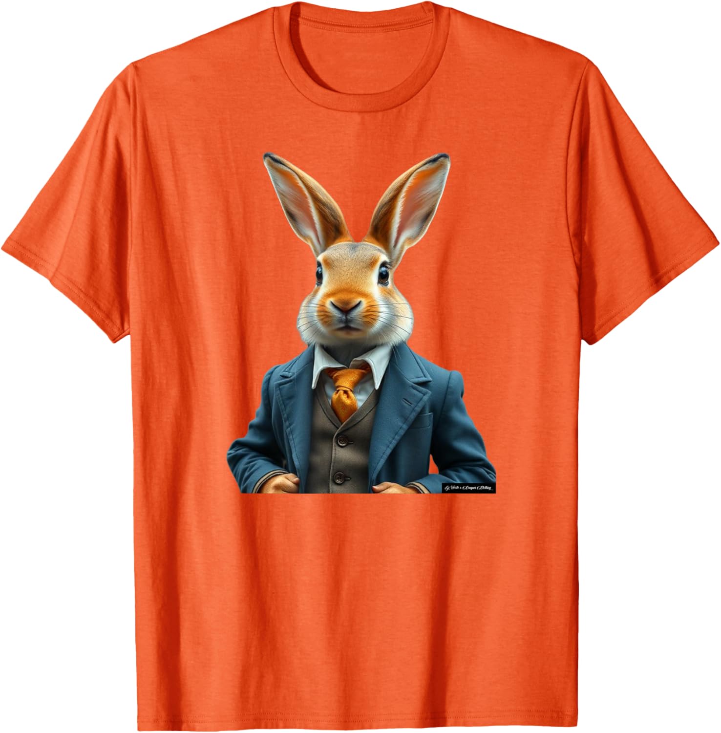 Vintage Easter Bunny T-Shirt with Rabbit in a Suit for Wild Hunters - 5