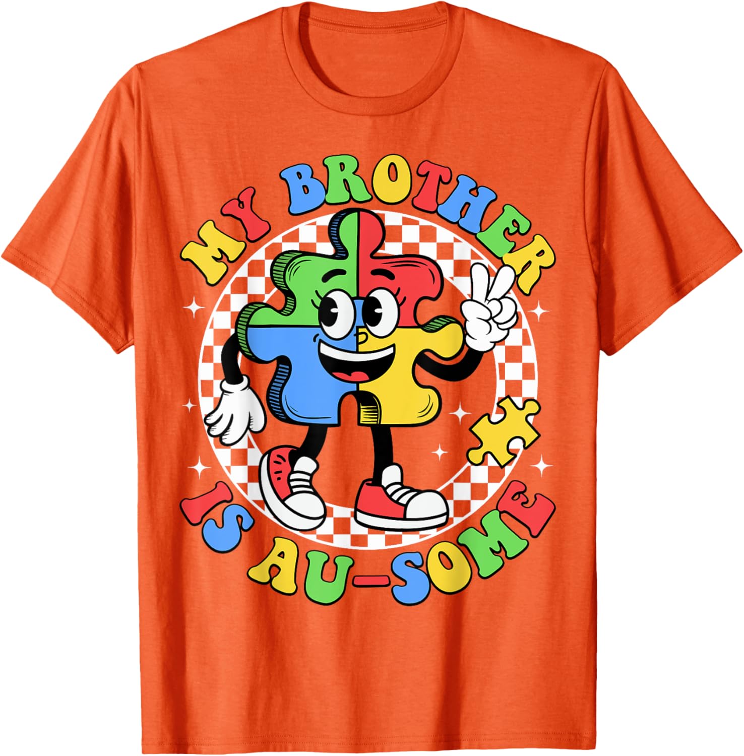 Retro Awesome Sister T-Shirt for Autism Awareness, Fun and Stylish Design - 27
