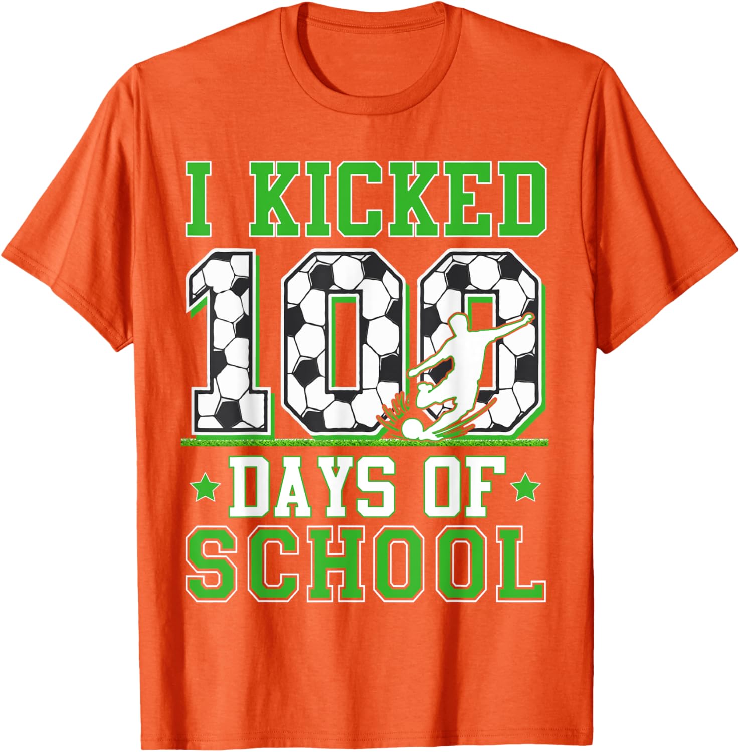 100 Days of School Soccer T-Shirt for Kids - Fun Boys' Apparel - 6