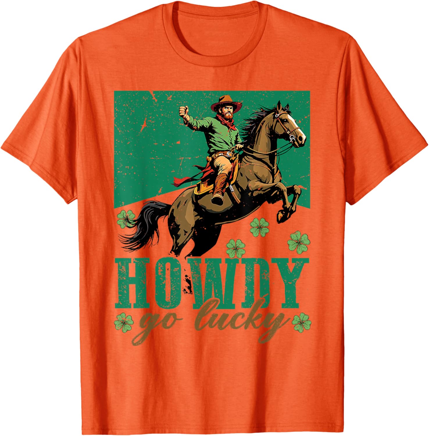 Howdy Go Lucky St Patricks Day Cowboy Cowgirl T-Shirt for Festive Fun - 8