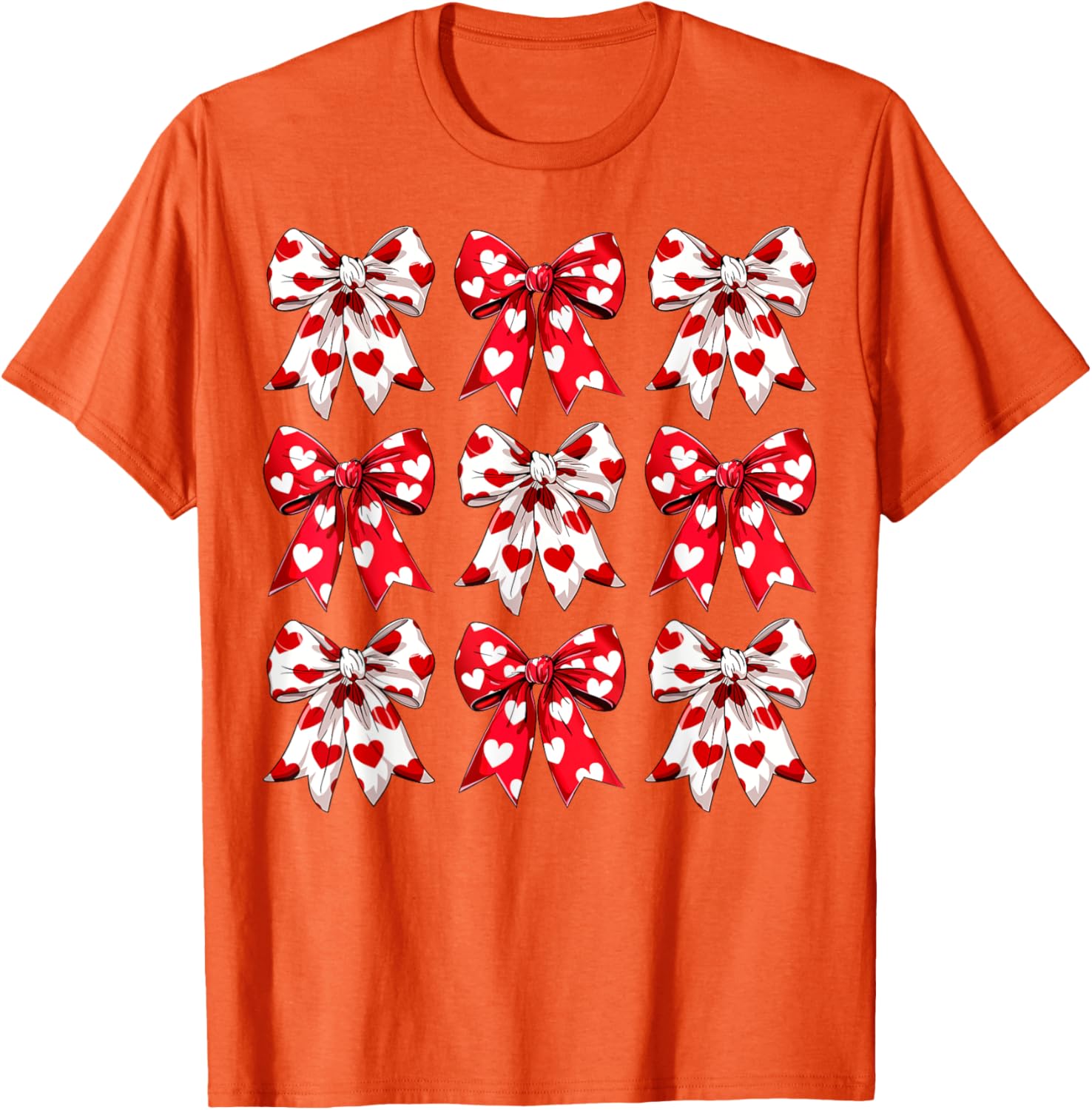 Valentine's Day Heart Bow T-Shirt for Women, Girls, Kids & Toddlers - 3