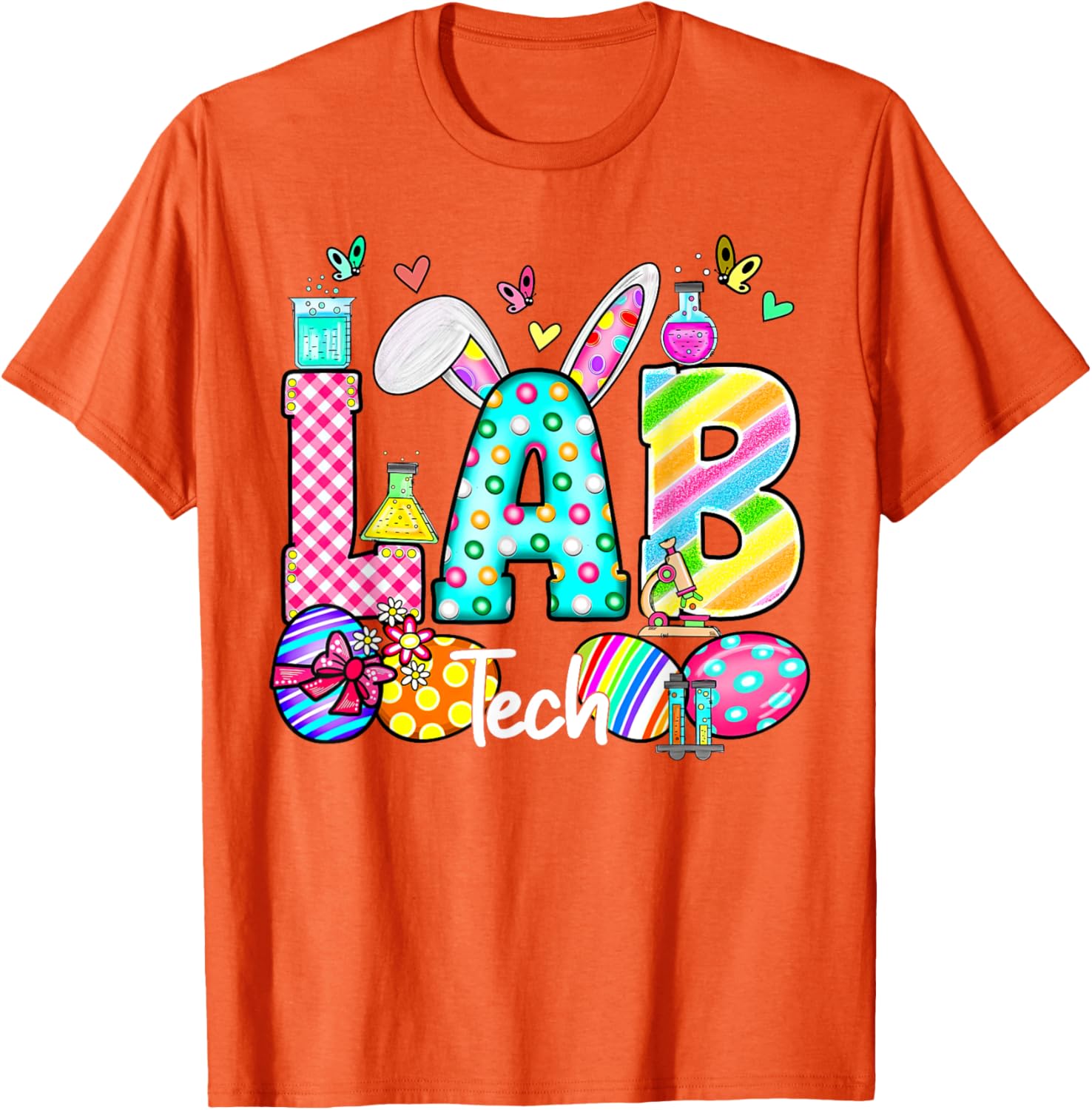 Easter Lab Tech Bunny T-Shirt for Scientists and Teachers - Fun Gift Idea - 8