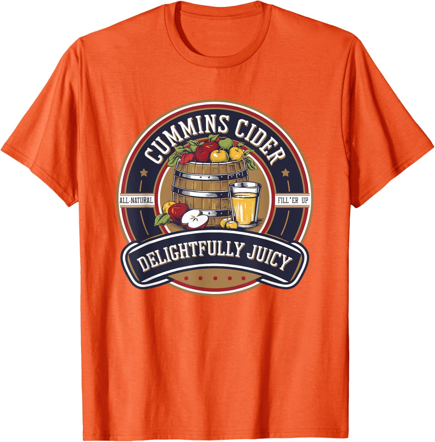Haul Cummins Apple Cider Juicy Label Logo T-Shirt for Casual Style - 23