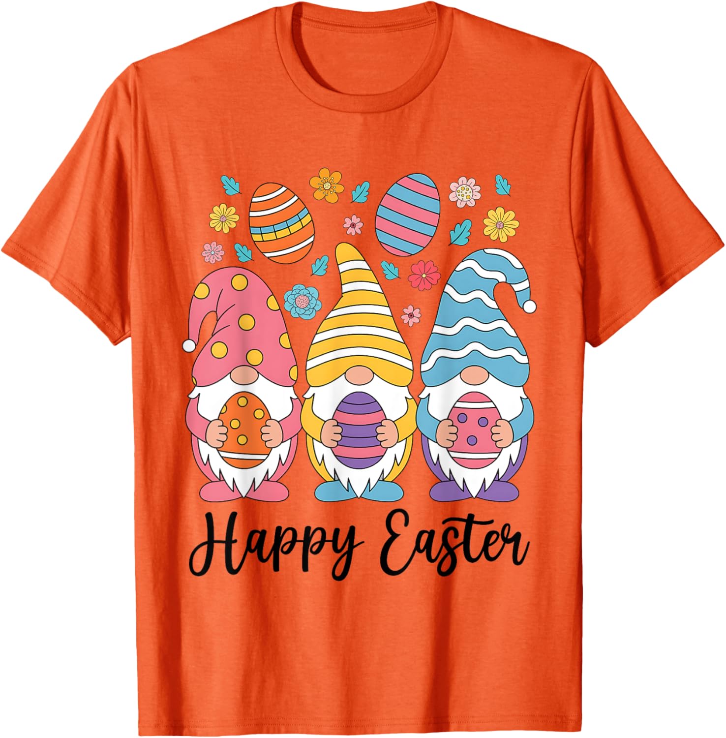 Happy Easter Gnomes T-Shirt for Women Girls Kids Perfect for Egg Hunts - 4