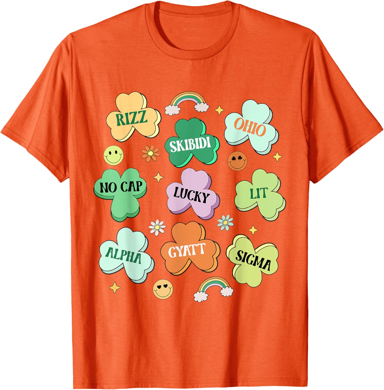 Funny Skibidi St Patricks Day Shamrock T-Shirt for Kids and Teens - 11
