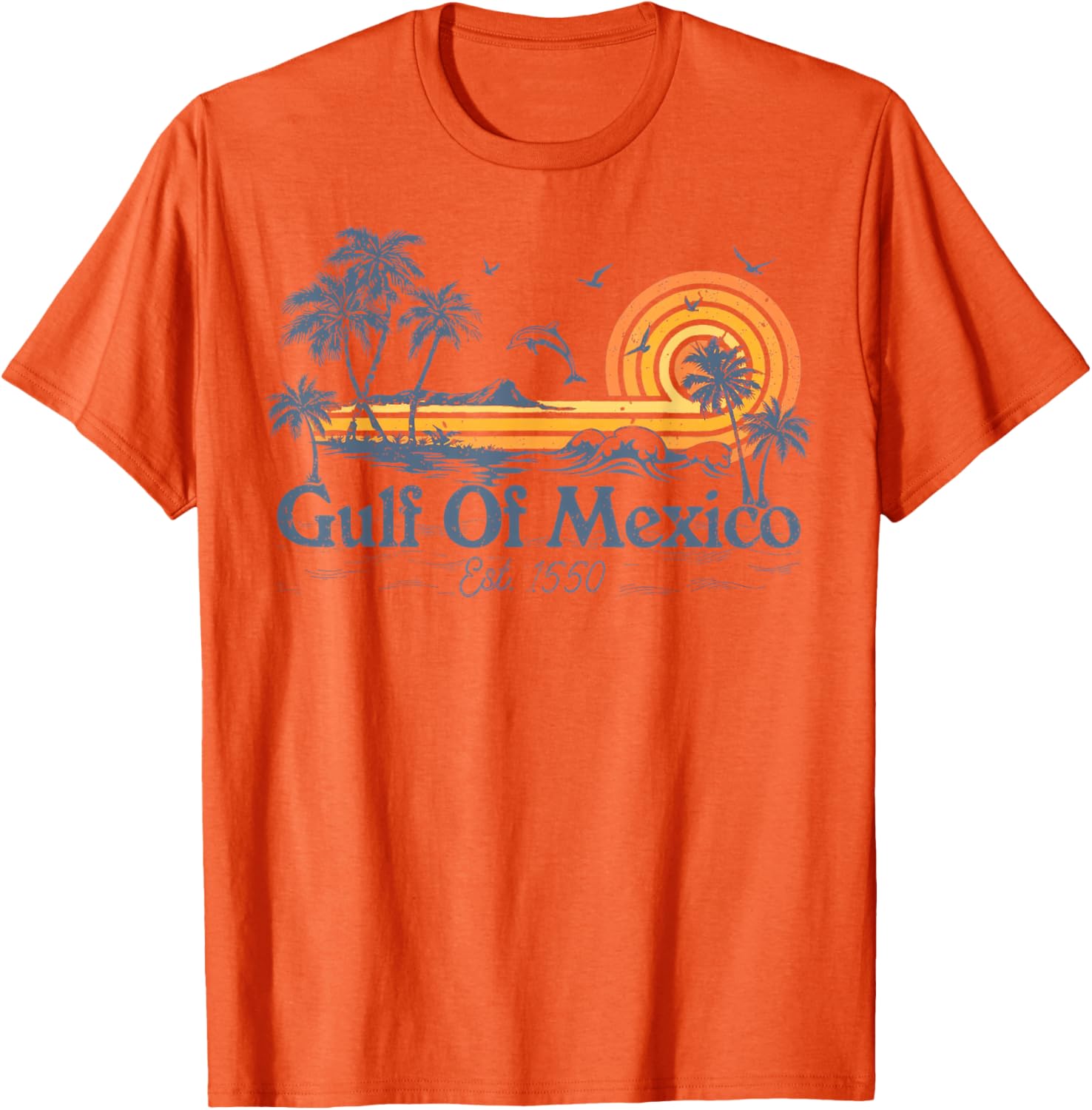 Gulf Of Mexico 1550 Vintage Mexican Flag Beach T-Shirt for Fun Days - 18