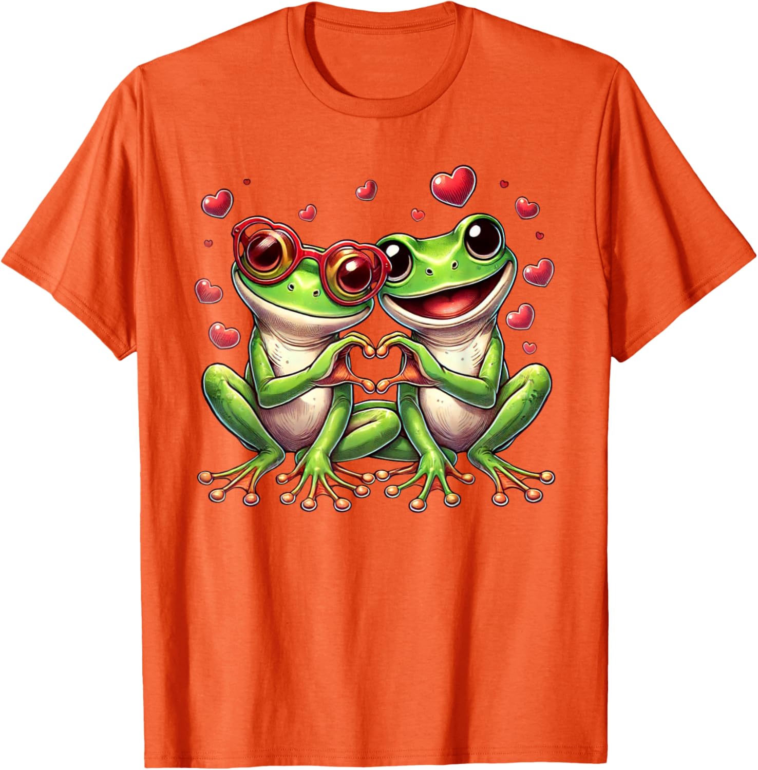 Funny Frog Heart Sign Valentine's T-Shirt for Women, Men, and Kids - 8