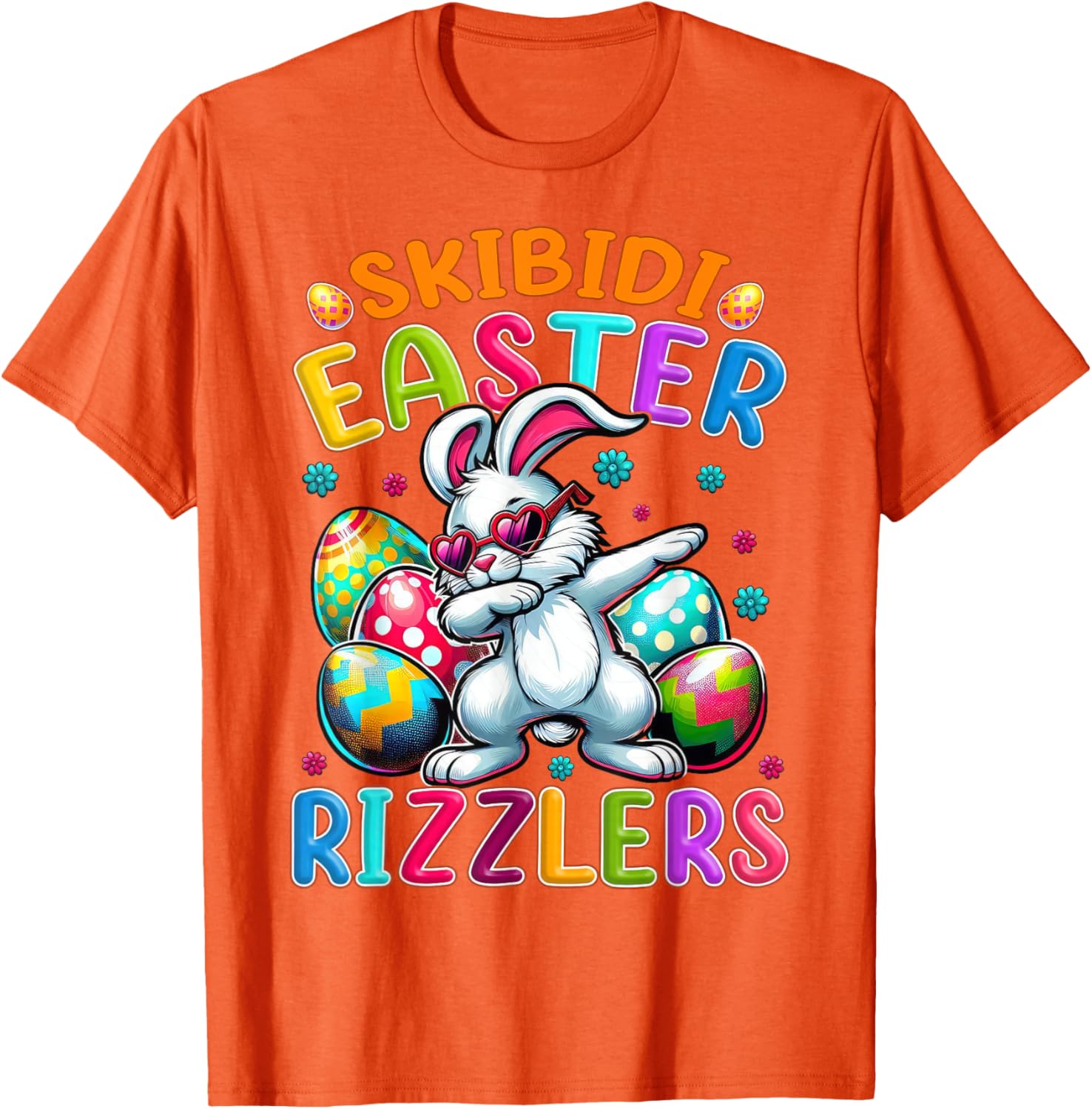 Dabbing Bunny Skibidi Easter Rizzlers T-Shirt for Gen Alpha Style - 26