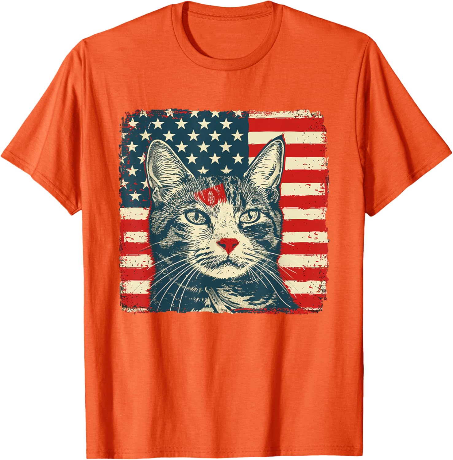 Patriotic Cat Shirt for Fourth of July Celebrations - Unisex T-Shirt - 21