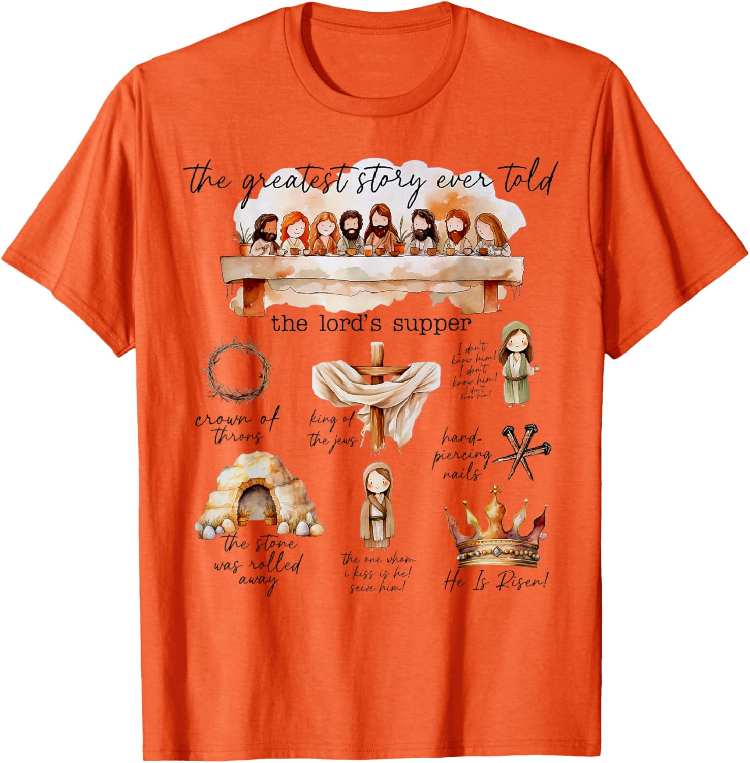 Easter Story T-Shirt The Greatest Story Ever Told for Christian Celebrations - 7