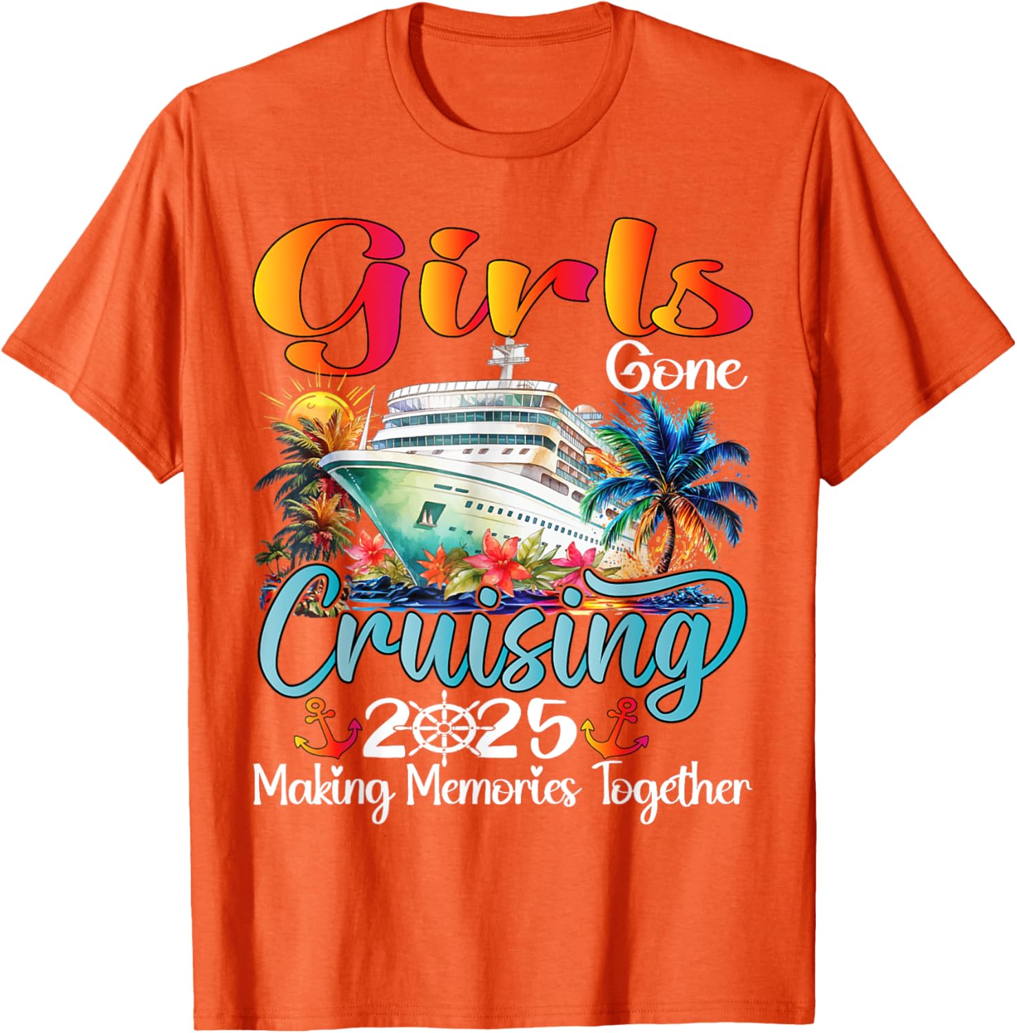 Girls Gone Cruising 2025 Matching T-Shirt for Friends Vacation Fun - 15