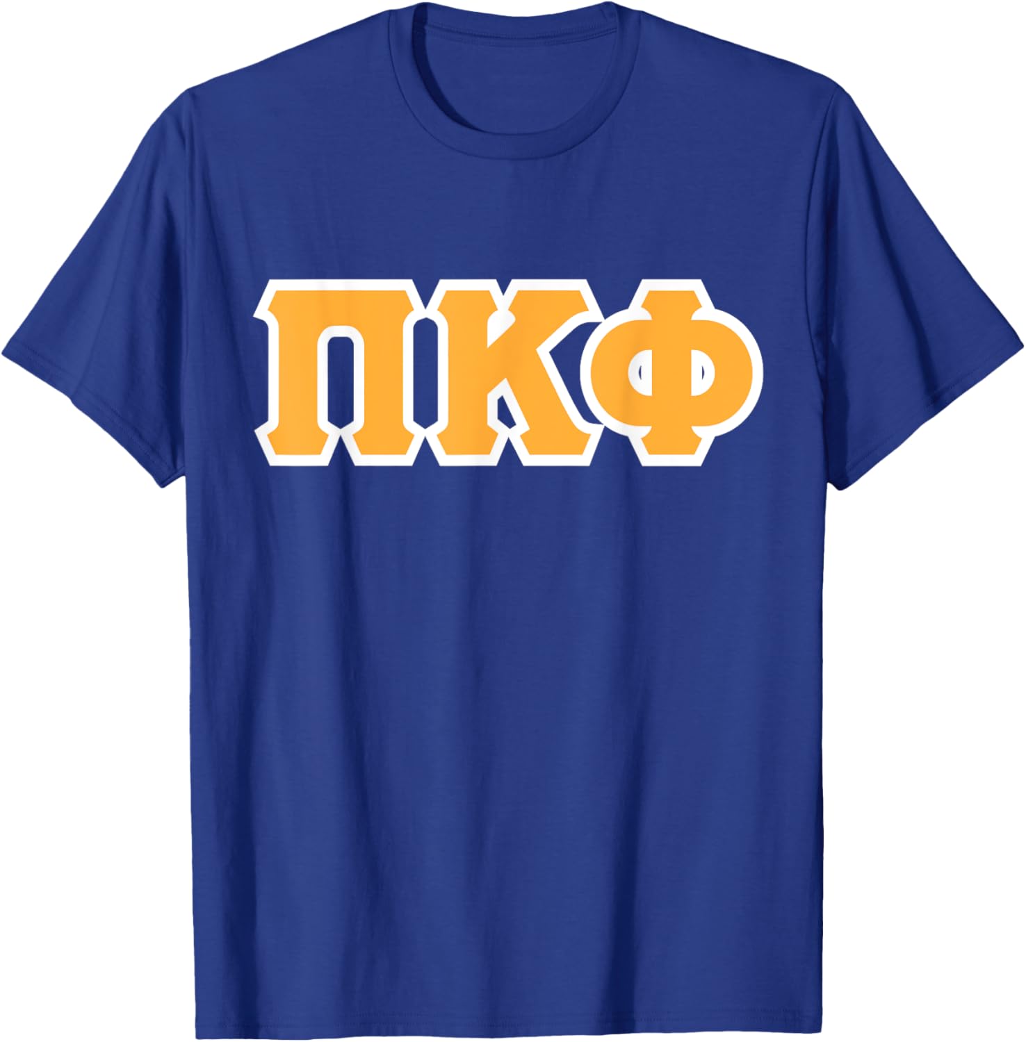 Pi Kappa Phi Gold and White Lettered T-Shirt for Stylish Brotherhood - 1