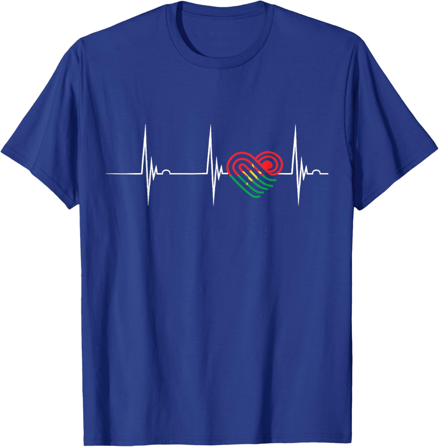 Burkina Faso Heartbeat EKG Pulse T-Shirt Celebrating Burkina Fasoan Roots - 17
