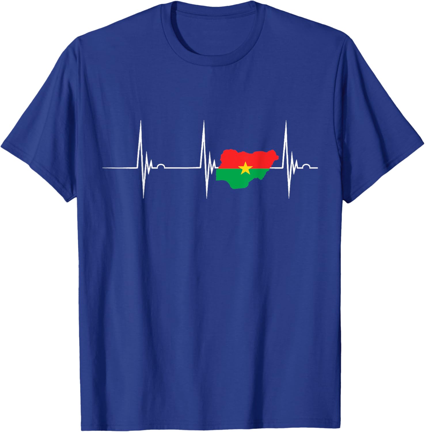Burkina Faso Heartbeat EKG Pulse Flag T-Shirt for Proud Burkina Fasoans - 22
