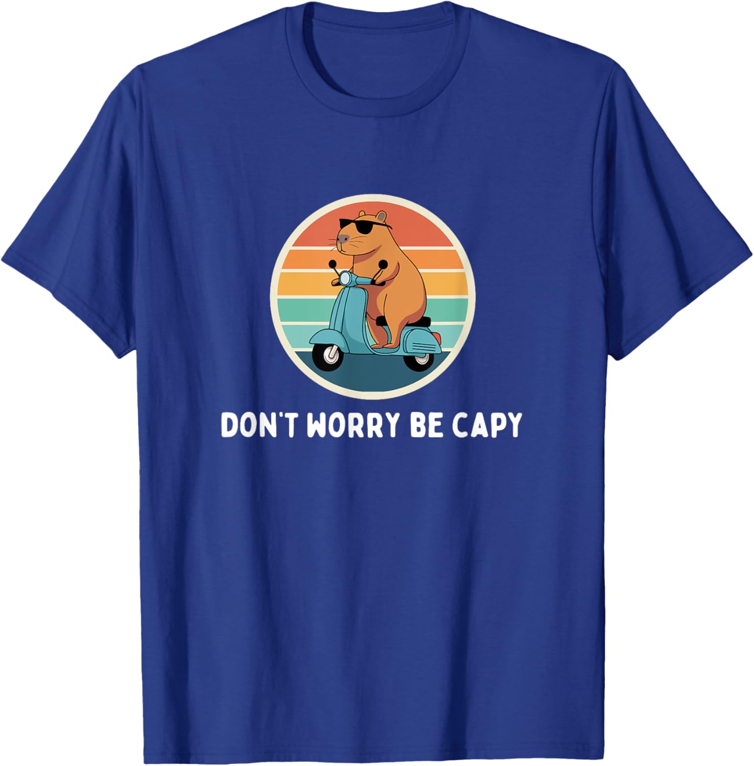 Funny Capybara T-Shirt Don't Worry Be Capy Cute Rodent Apparel - 17