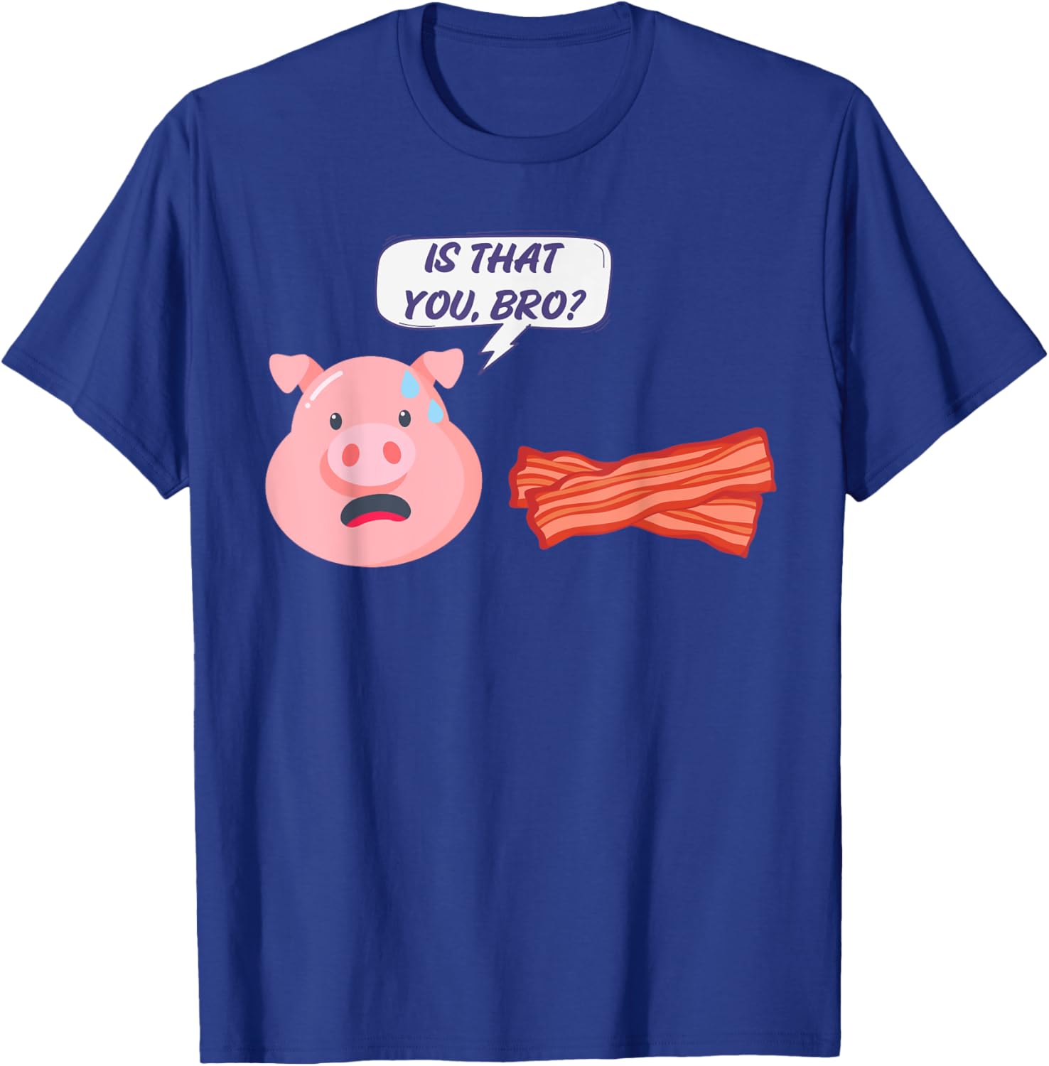 Funny Bacon Lover T-Shirt with Humorous Pig Design for Foodies - 21