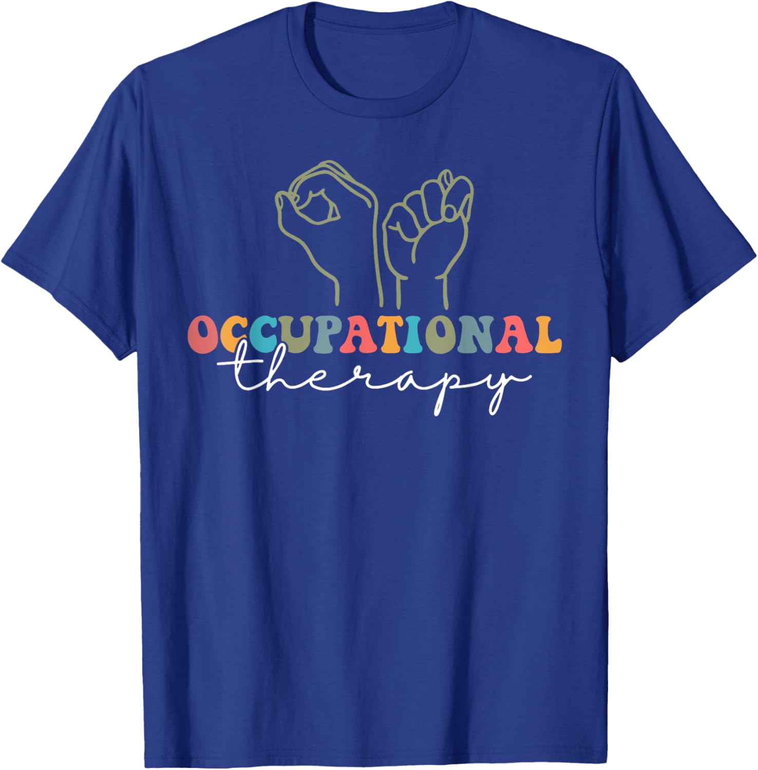 Retro OT Sign Language Therapist T-Shirt for Occupational Therapy Fans - 2