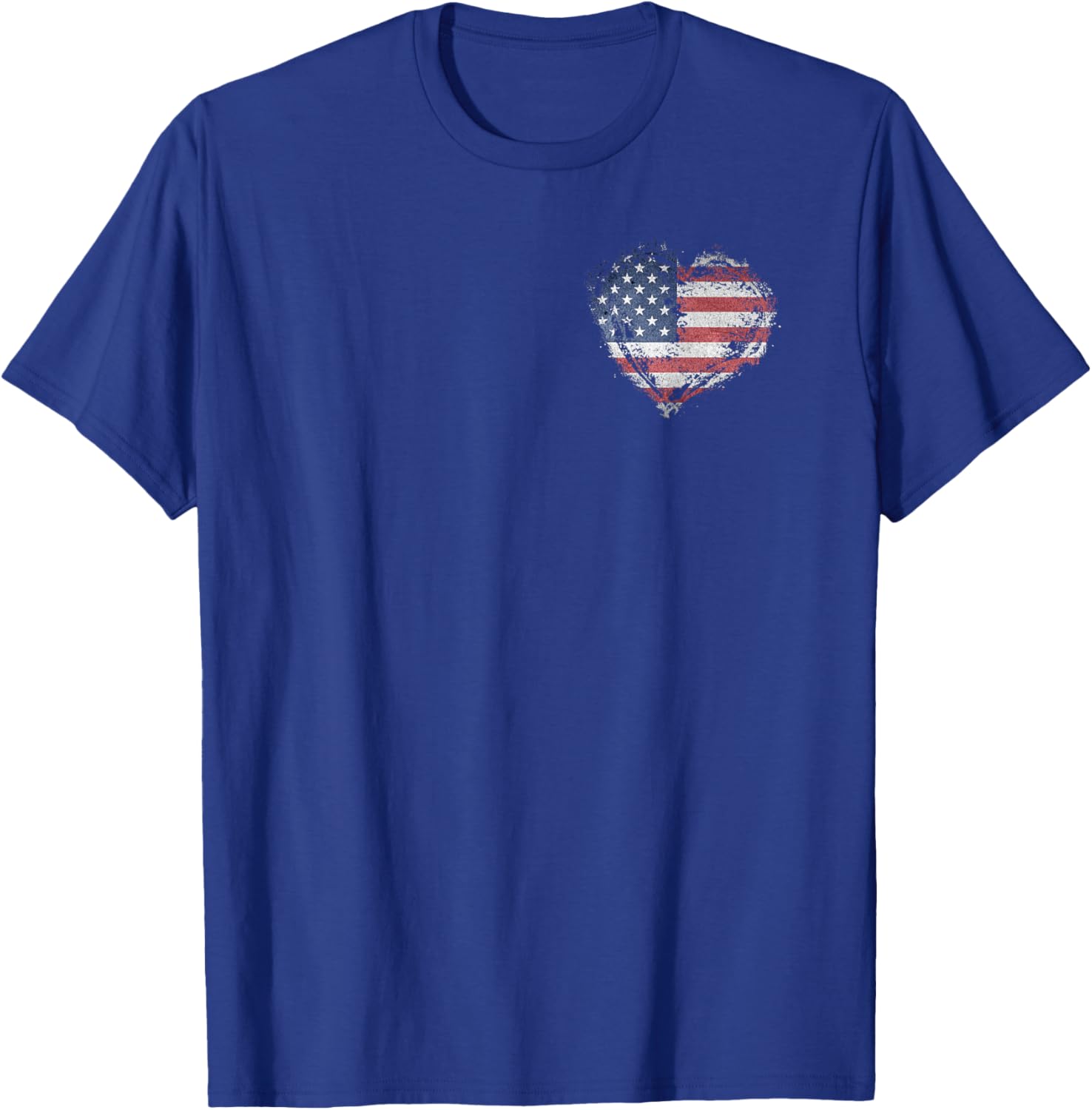 Stylish Heart Shape American Flag T-Shirt for All-American Fashion - 18