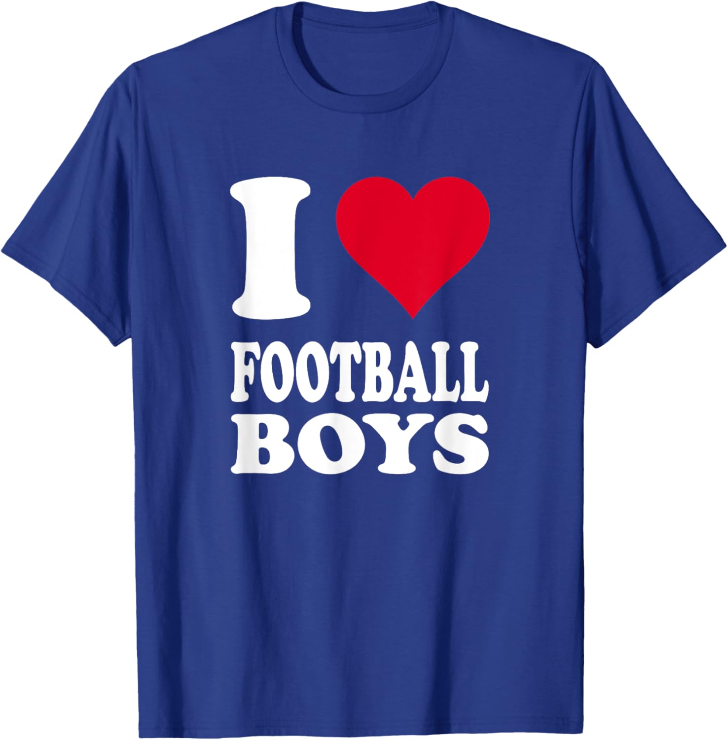 Red Heart I Love Football Boys T-Shirt Perfect for Young Fans - 1