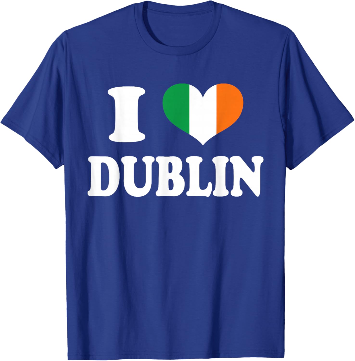 I Love Dublin St Patricks Day T-Shirt with Ireland Flag Heart Design - 3