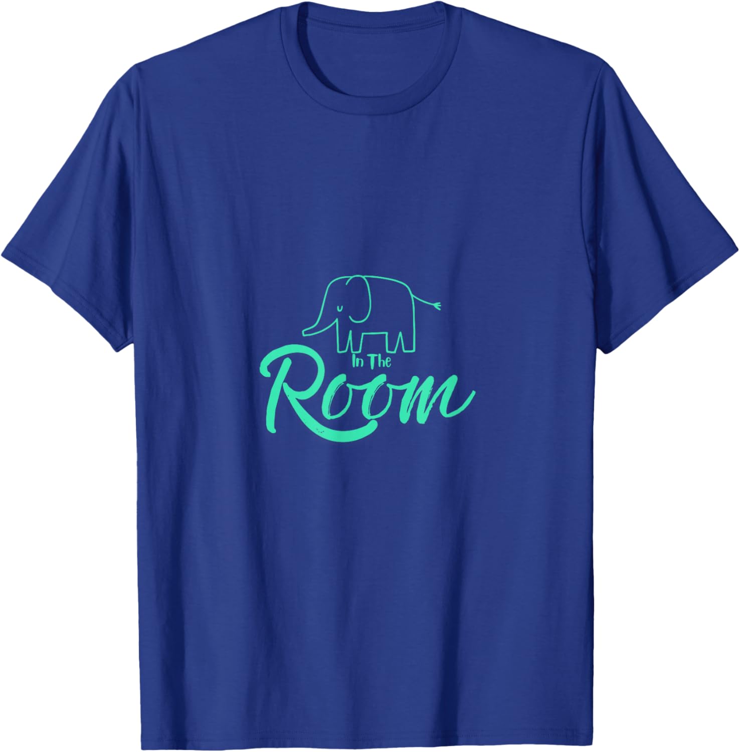 Unisex Elephant in the Room Tee Black Cotton Blend Short Sleeve T-Shirt - 5